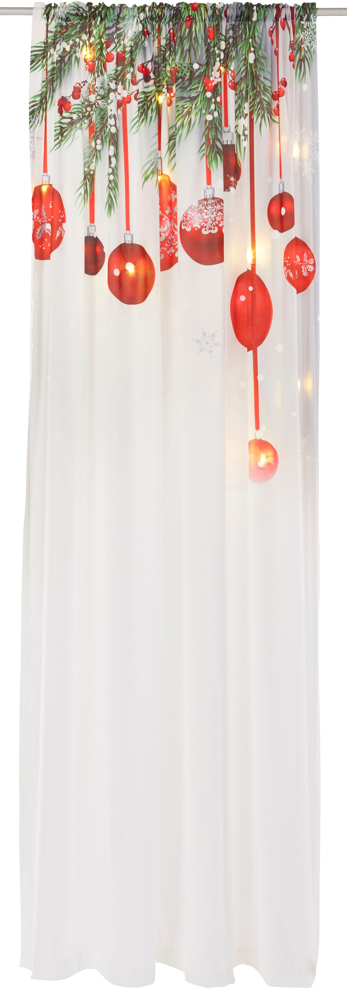 Image of my home Gardine »Xmas Ball«, (1 St.), HxB:230x140 cm, LED-Lichter bei Ackermann Versand Schweiz