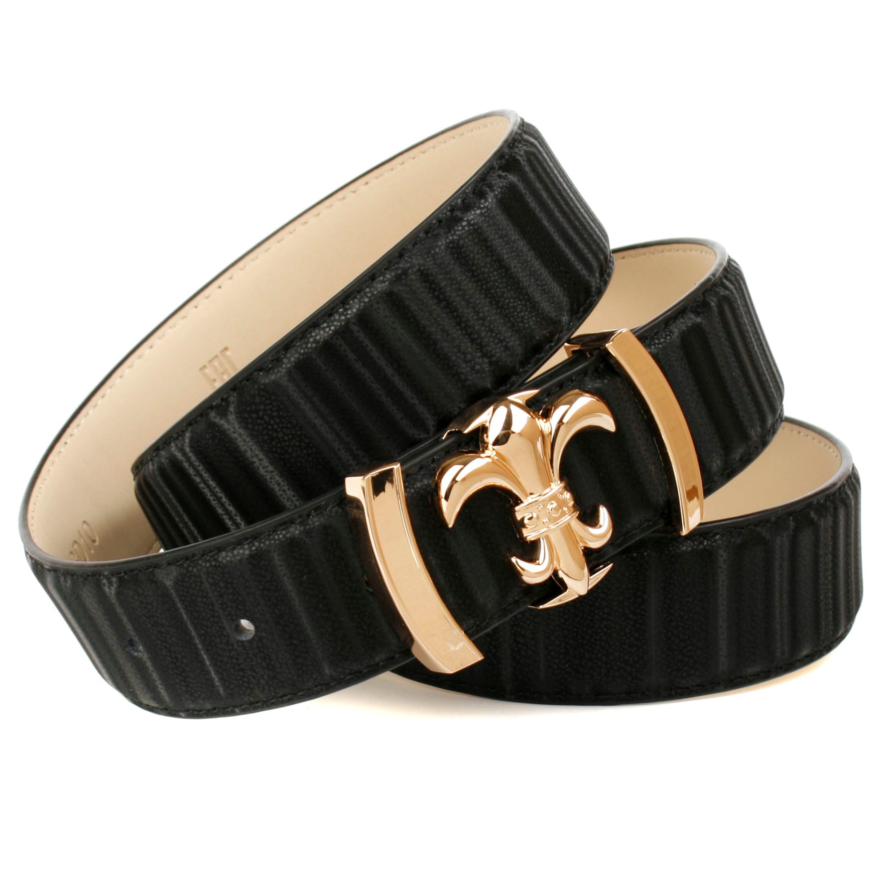 Image of Anthoni Crown Ledergürtel, mit filigraner goldfarbener Koppel-Schliesse bei Ackermann Versand Schweiz