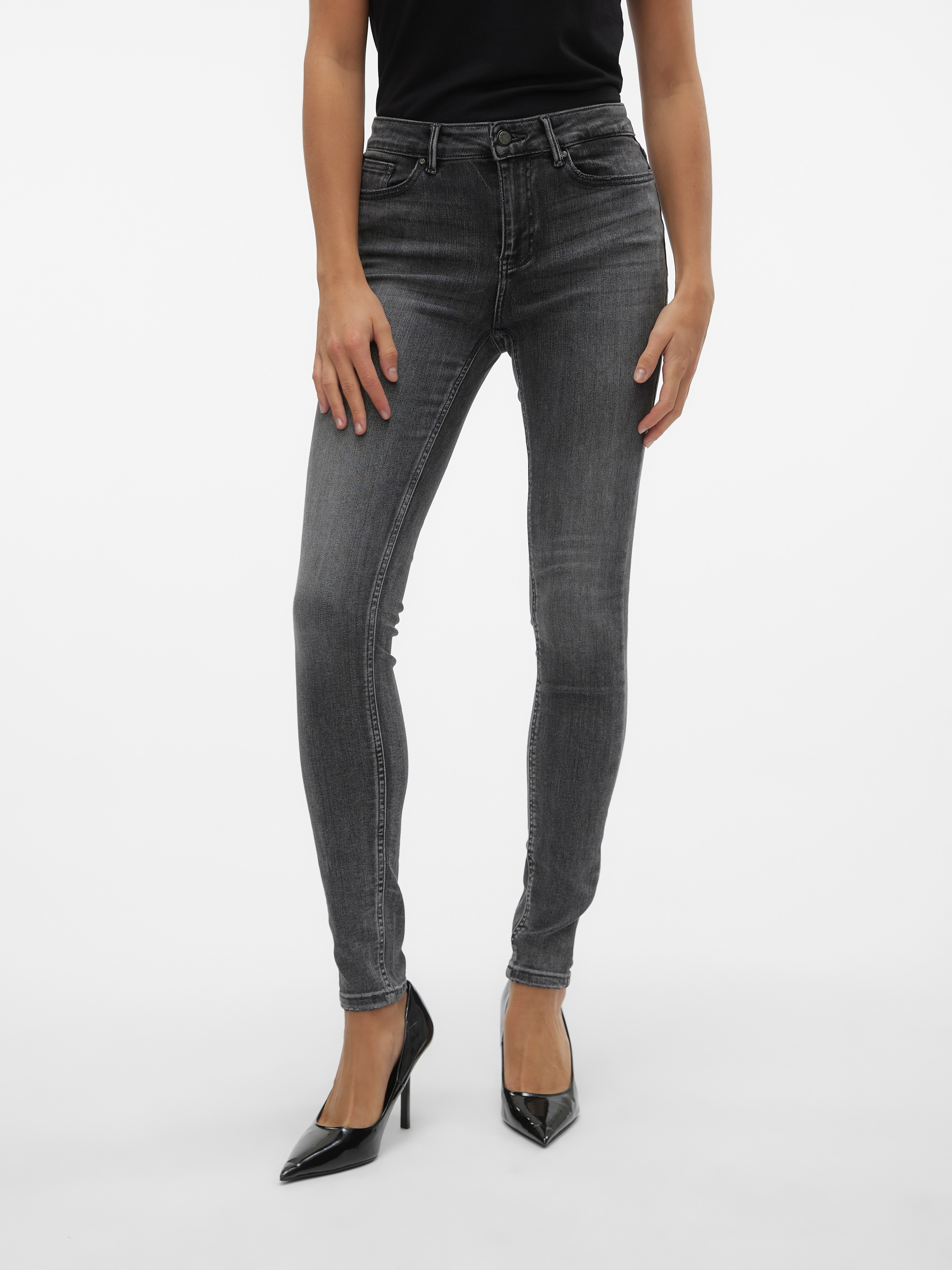 Image of Vero Moda Skinny-fit-Jeans "VMFLASH MR SKINNY JEANS LI213 NOOS" Baumwollmischung mit Stretch, regular waist, skinny fit