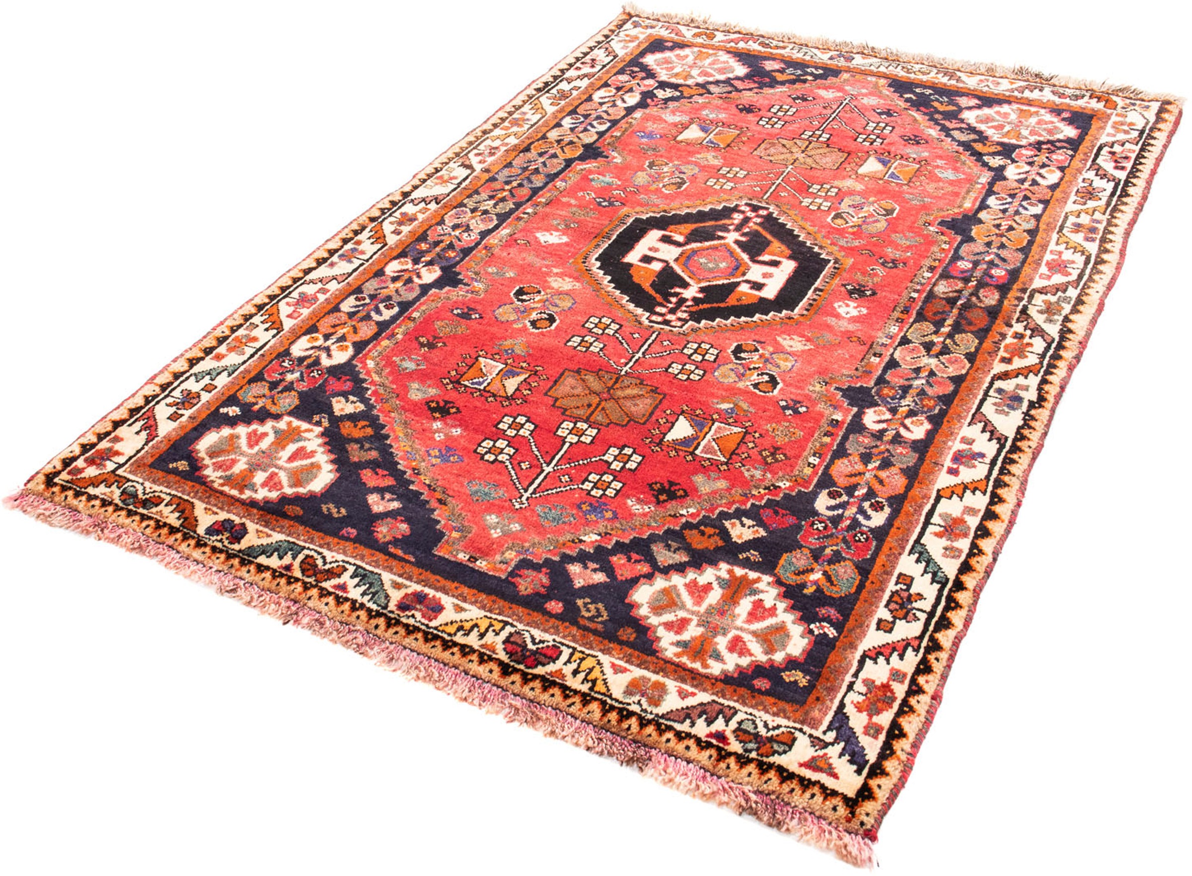 Image of morgenland Orientteppich »Perser - Nomadic - 160 x 110 cm - rot«, rechteckig, 10 mm Höhe, Wohnzimmer, Handgeknüpft, Einzelstück mit Zertifikat bei Ackermann Versand Schweiz