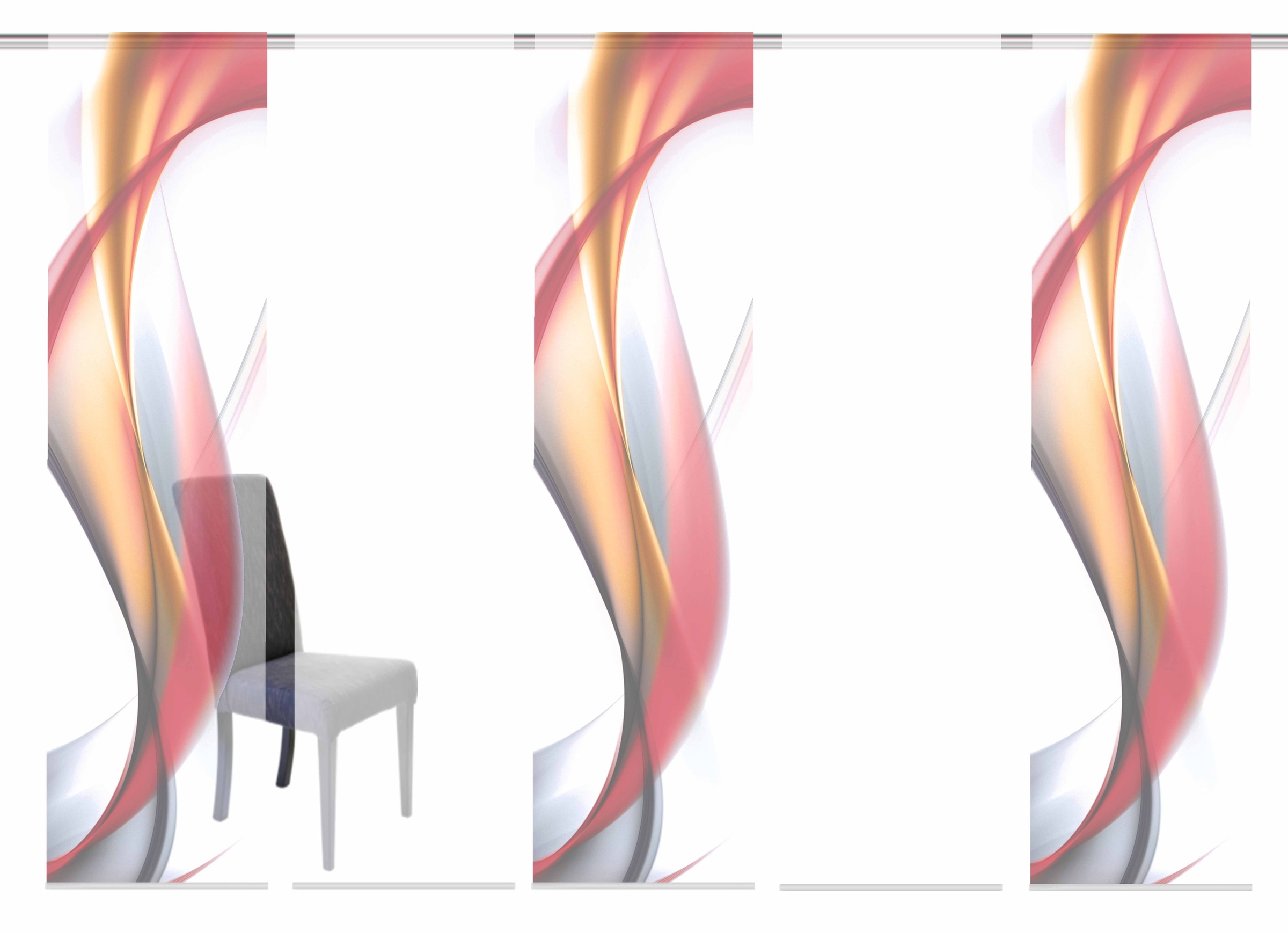 Image of HOME WOHNIDEEN Schiebegardine »FIELDS«, (5 St.), HxB: 245x60, inkl. Befestigungszubehör bei Ackermann Versand Schweiz