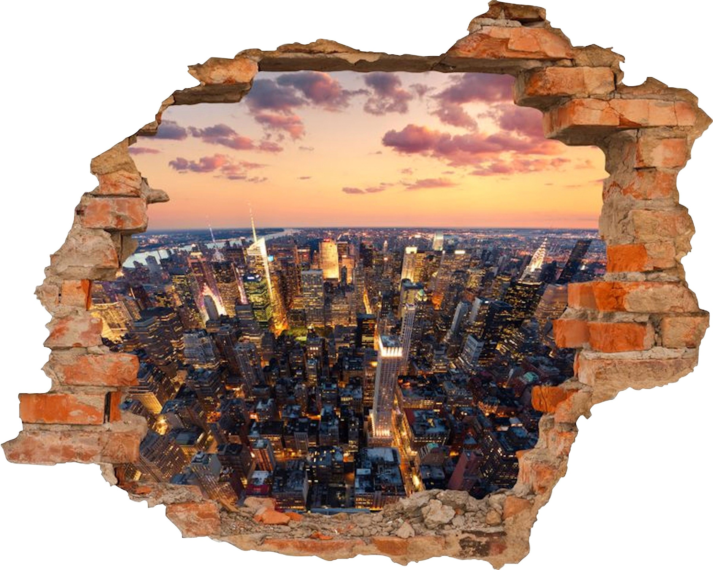 Image of Conni Oberkircher´s Wandsticker »New York - Stadt«, selbstklebend, Metropole, Abendrot Hochhäuser bei Ackermann Versand Schweiz