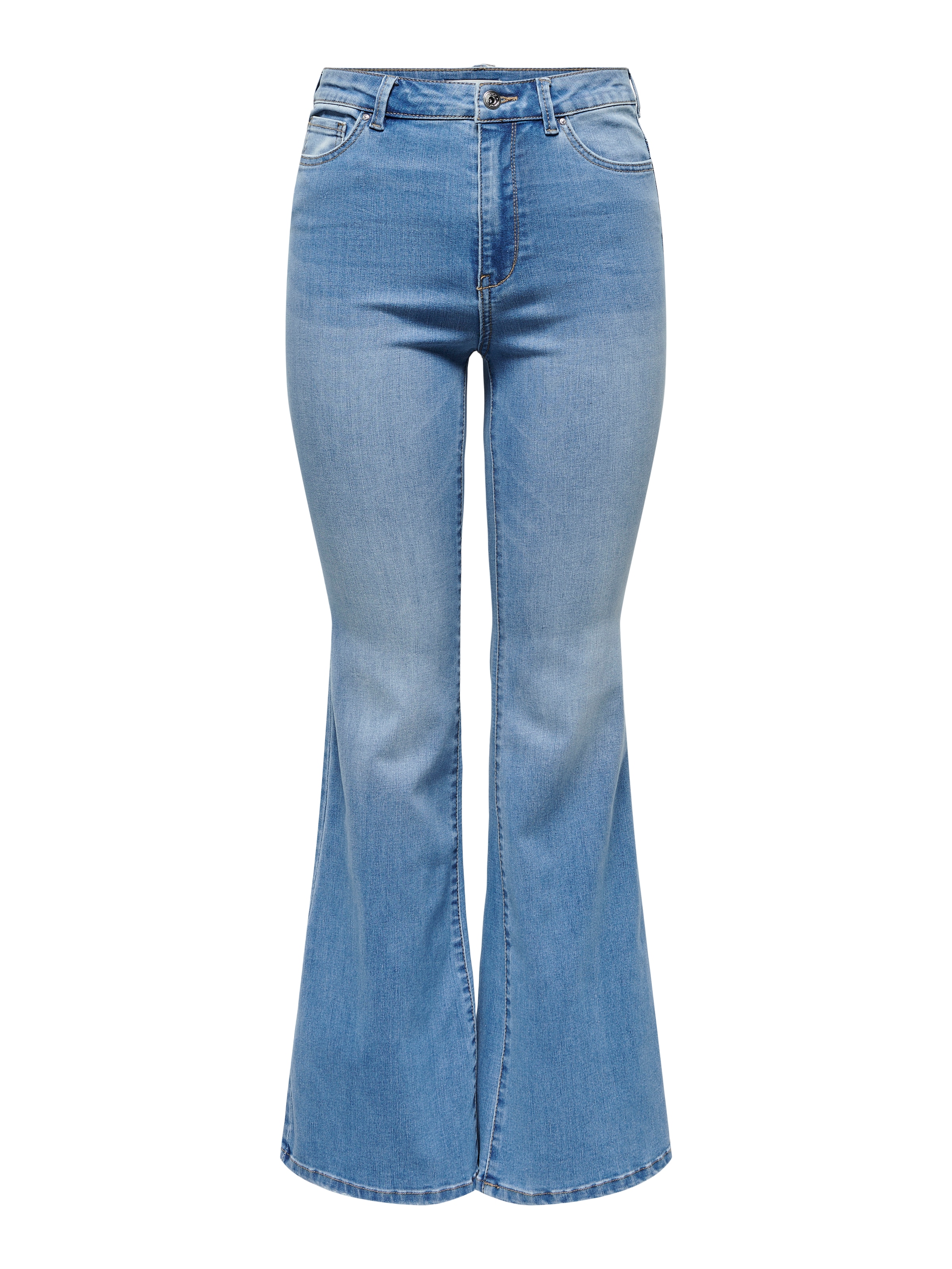 ONLY Bootcut-Jeans »ONLLUSH MW RETRO FLARED DNM« Materialmix, bootcut fit, Regular Waist, 
Retro-Fit