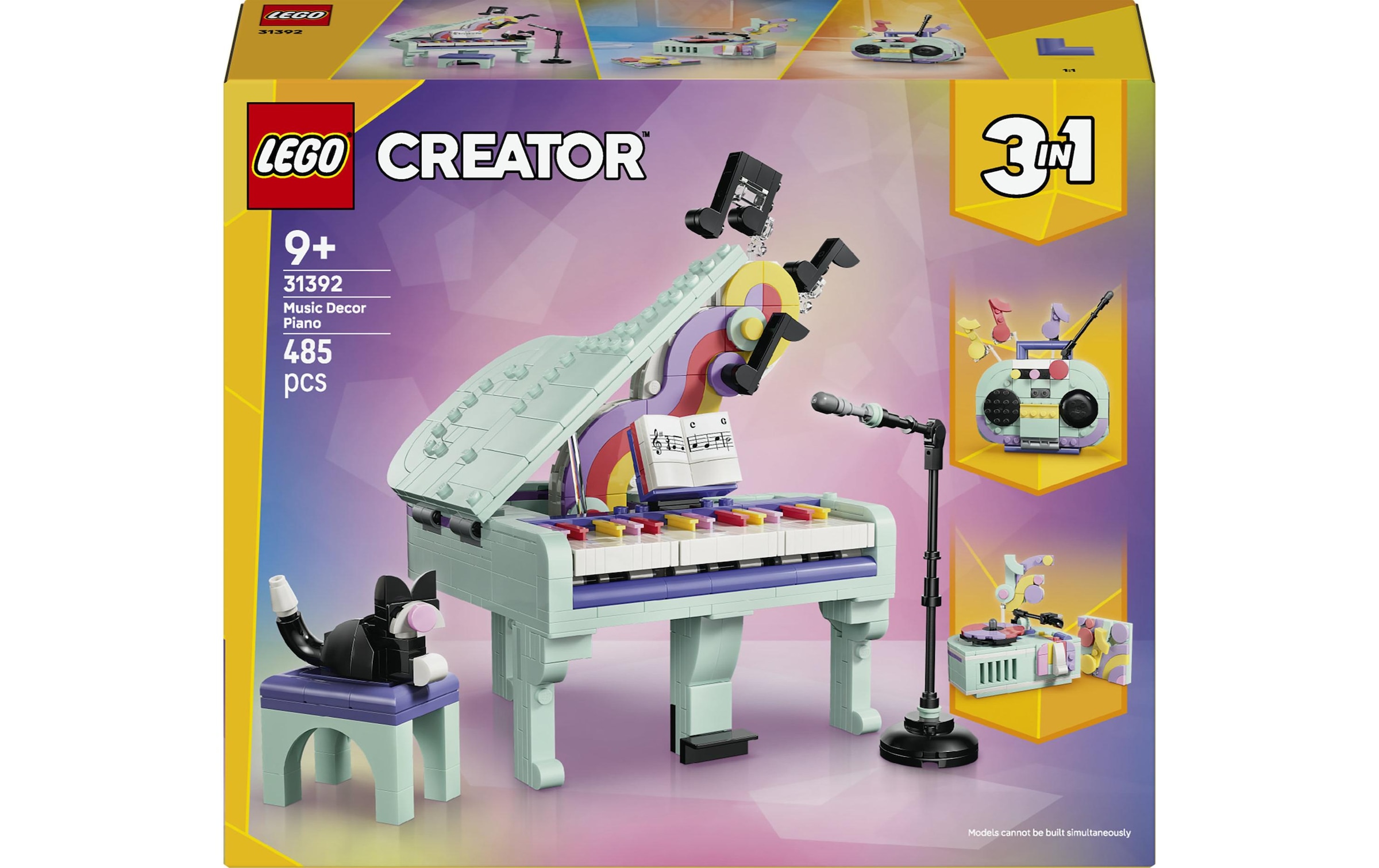LEGO® Konstruktionsspielsteine »Deko-Klavier mit Katze (31392), LEGO Creator« Made in Europe