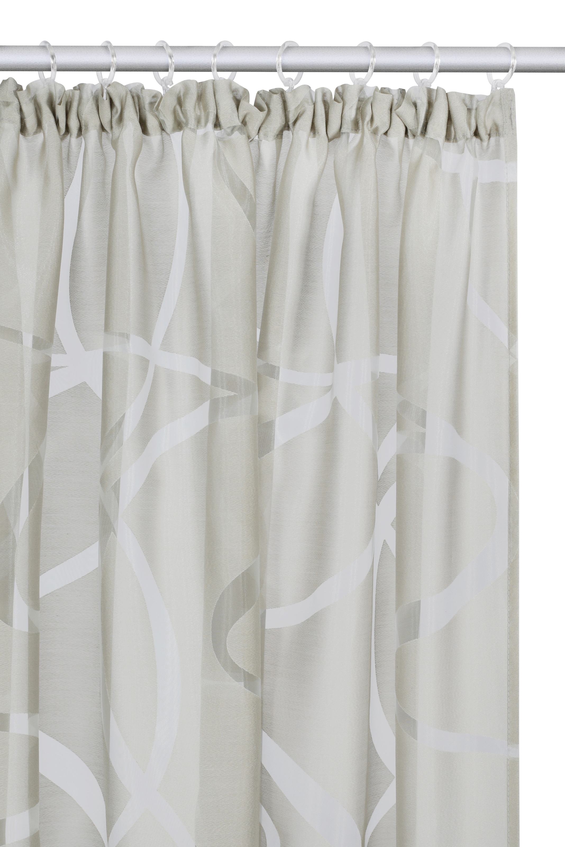 Bruno Banani Gardine »Tilo« Kräuselband 1 Stk. tlg. transparent, Ausbrenner, gewebt, verschiedene Grössen,