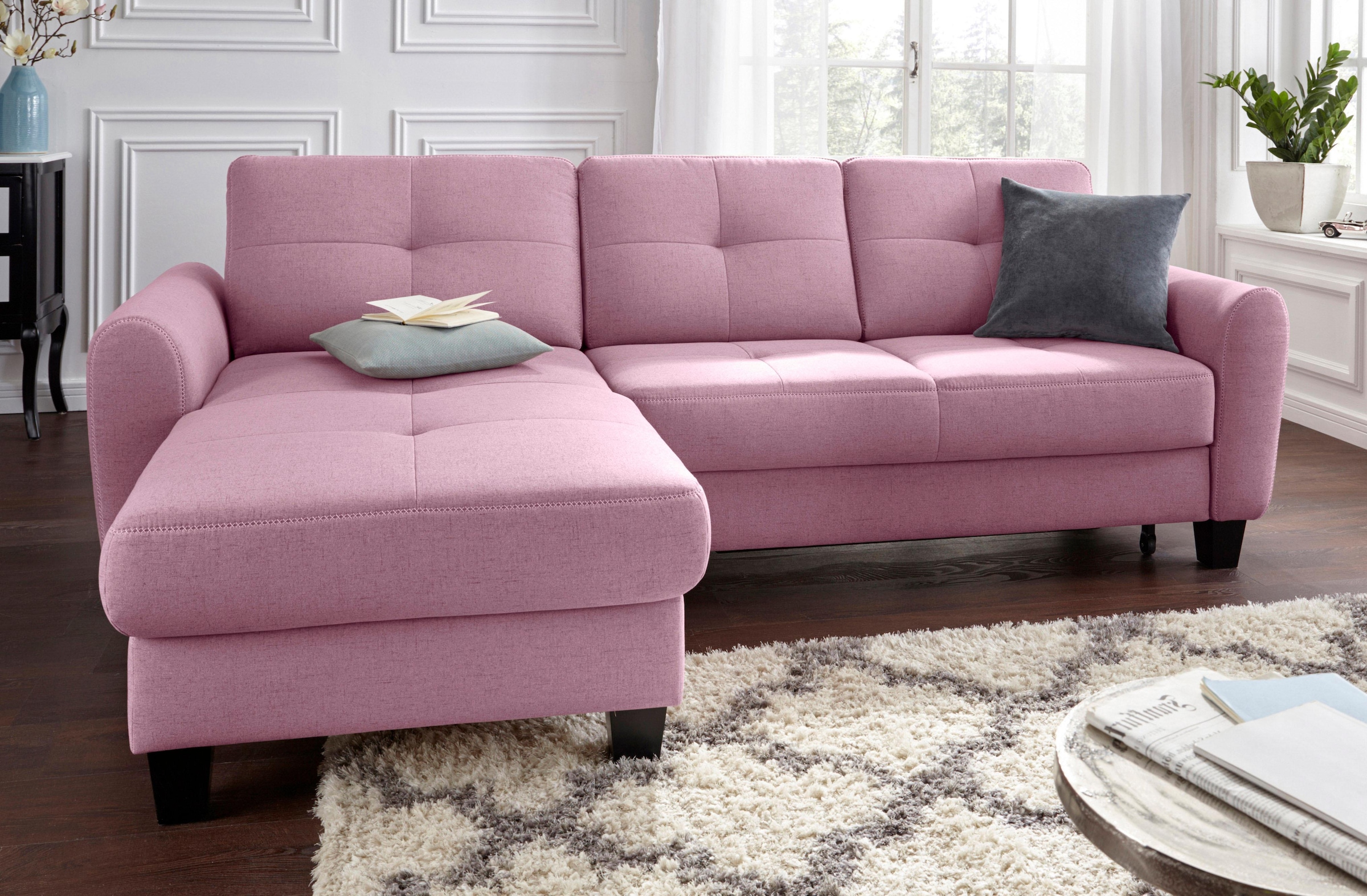 Image of sit&more Ecksofa "Varese L-Form" mit Federkern, wahlweise mit Bettfunktion und Stauraum