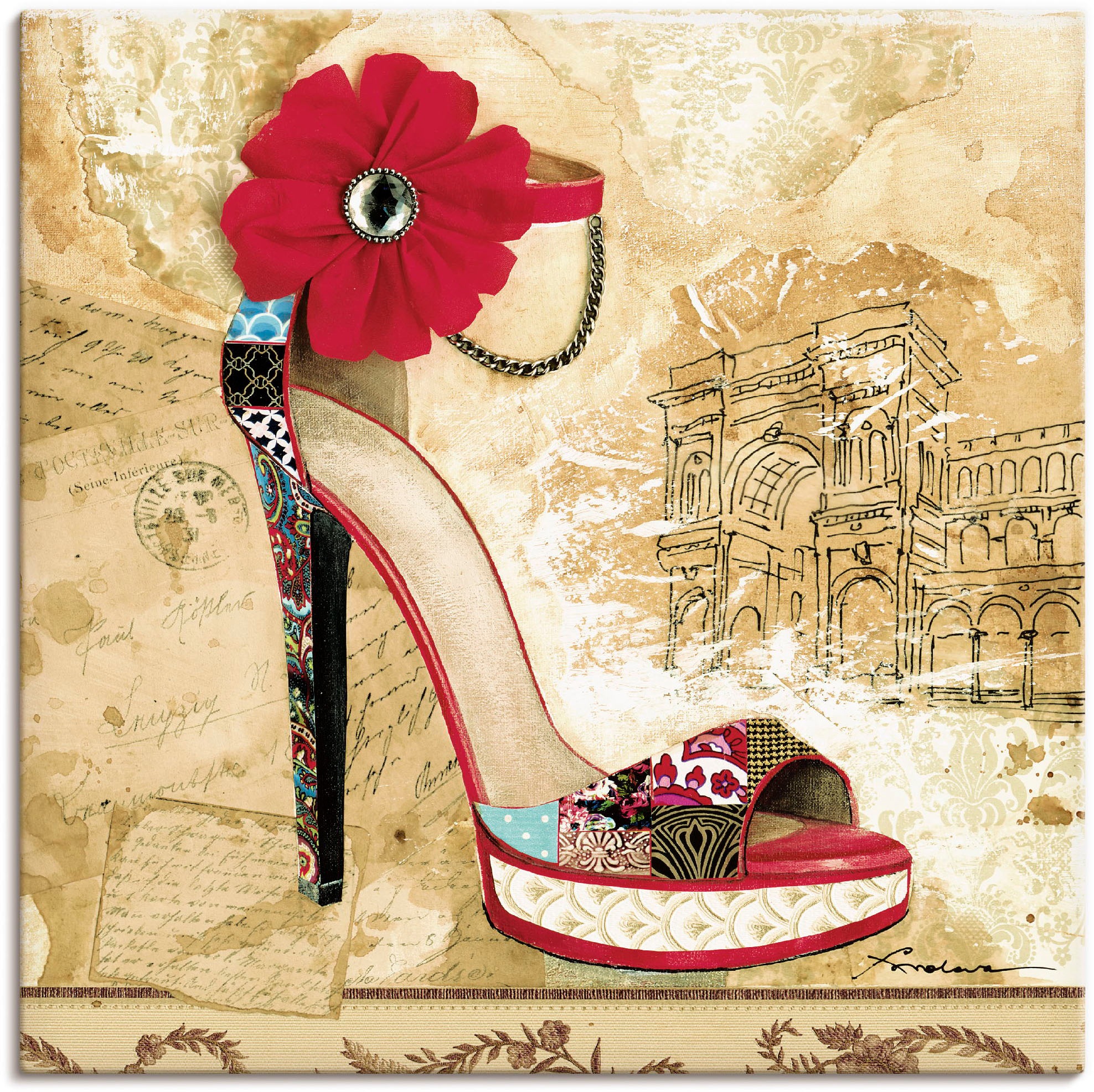 Image of Artland Wandbild »Veränderliche Zeiten II - Stiletto«, Modebilder, (1 St.), in vielen Grössen & Produktarten - Alubild / Outdoorbild für den Aussenbereich, Leinwandbild, Poster, Wandaufkleber / Wandtattoo auch für Badezimmer geeignet bei Ackermann Versand