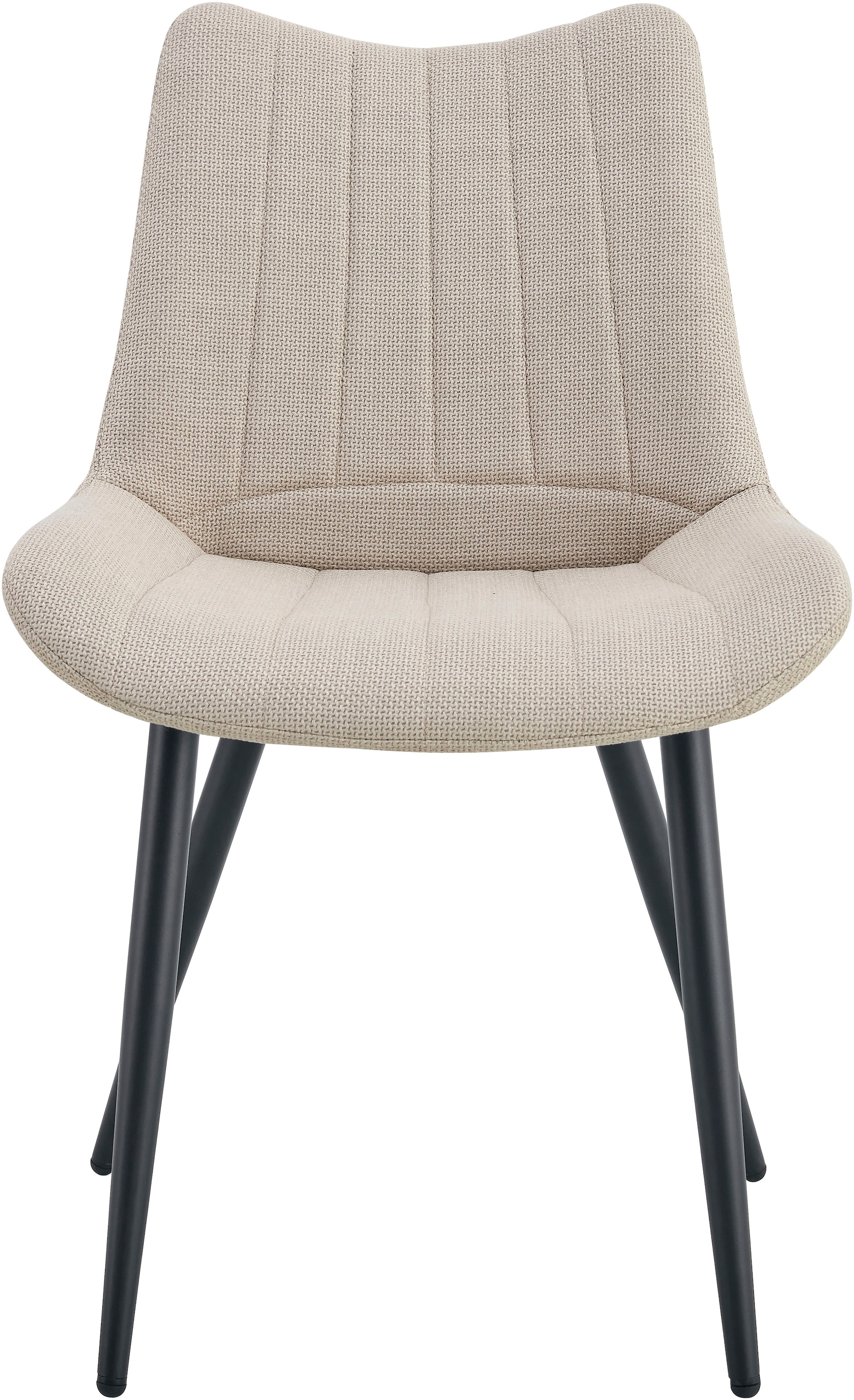 Home affaire Esszimmerstuhl »DAWSON, 2er Set, mit Metallgestell in matt schwarz« (Set) 2 Stk.in verschiedenen Farben, Belsatbarkeit pro Stuhl 120 kg