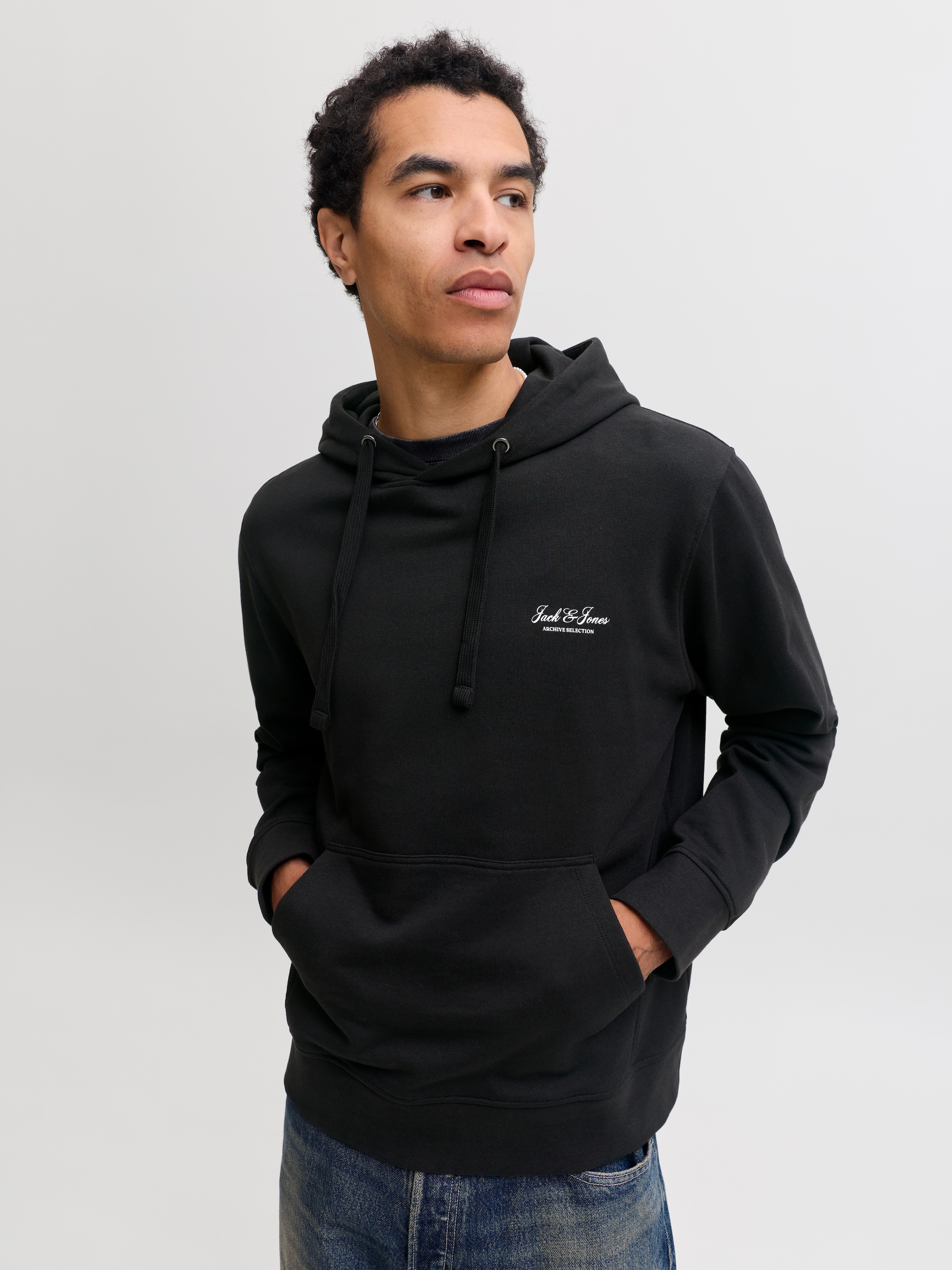 Image of Jack & Jones Kapuzensweatshirt "JJEARCHIVE GRAPHIC SWEAT HOOD SN", Baumwollmischung