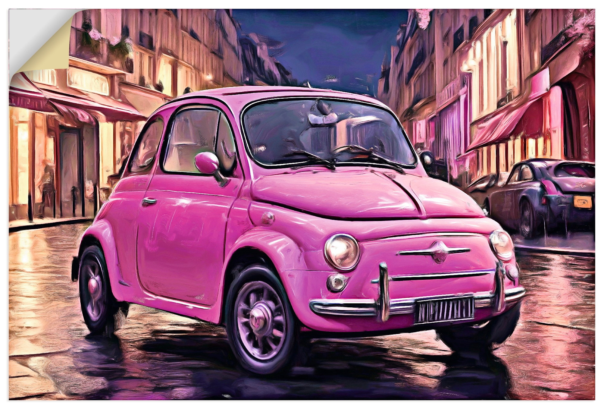 Image of Artland Wandbild "Der kleine Italiener" Auto 1 Stk. tlg. als Alubild, Leinwandbild, Poster, Wandaufkleber in verschied. Grössen