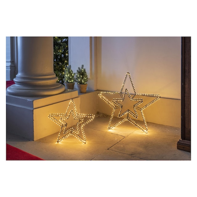 STT LED Dekofigur »Dekoration 3D Double Star Nero 58cm« bequem kaufen