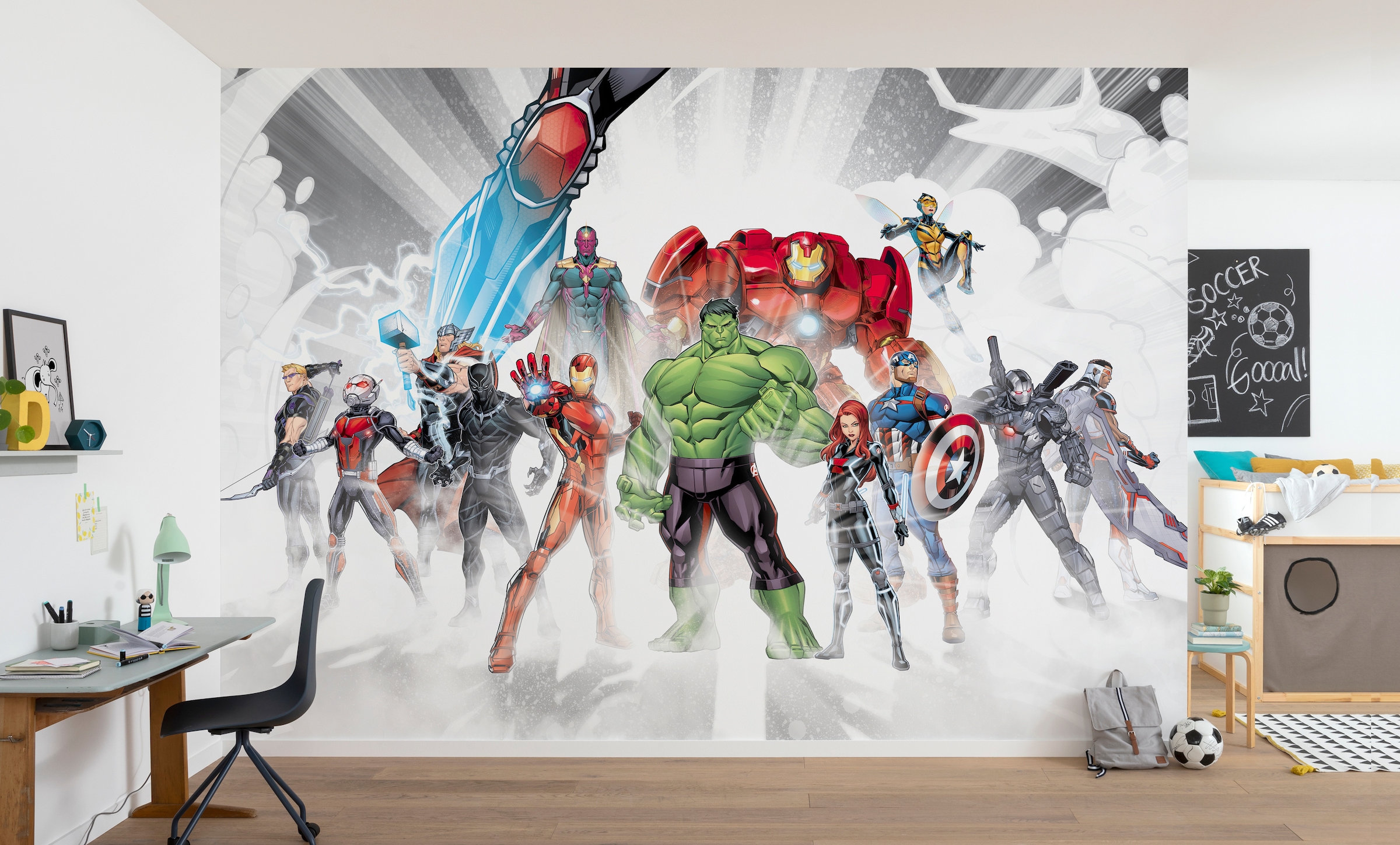 Komar Fototapete »Avengers Unite«, 368x254 cm (Breite x Höhe), inklusive Kleister