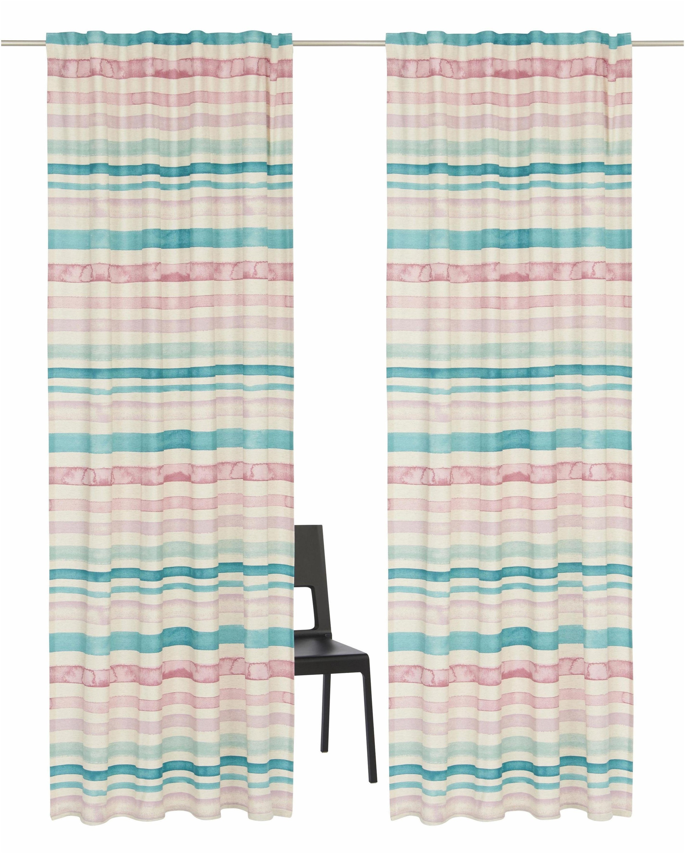 Image of Guido Maria Kretschmer Home&Living Vorhang »Garden Stripes«, (2 St.), blickdicht, nachhaltig, Leinen Optik, einseitig bedruckt bei Ackermann Versand Schweiz