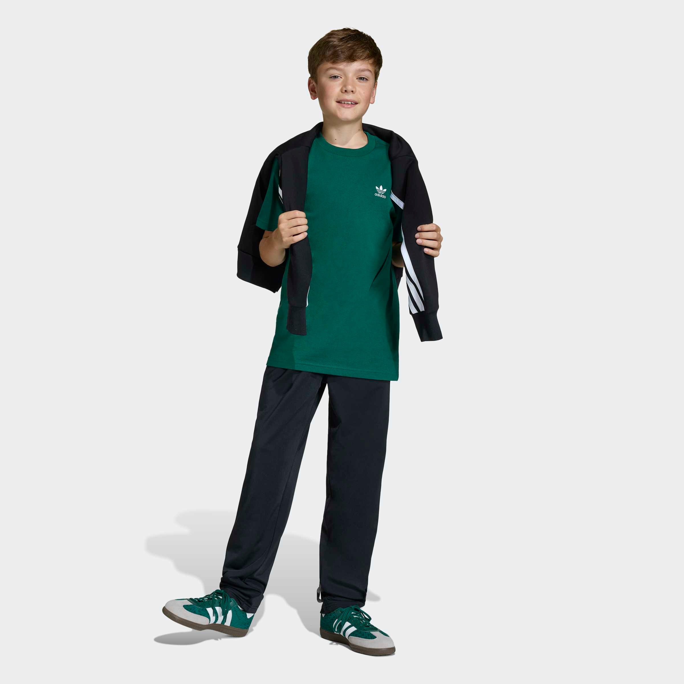 adidas Originals T-shirt »TEE« pour enfants et adolescents, avec détails côtelés, col rond