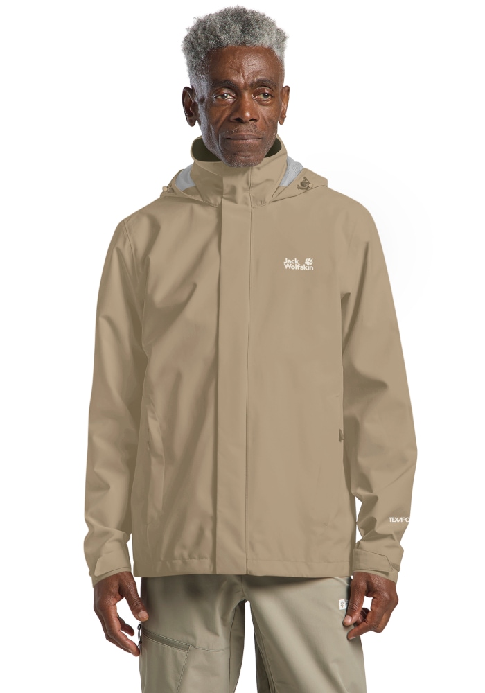Jack Wolfskin Veste fonctionnelle »TRAILTIME 2L JKT M« avec capuche avec capuche rangée dans le col, imperméable, coupe-vent