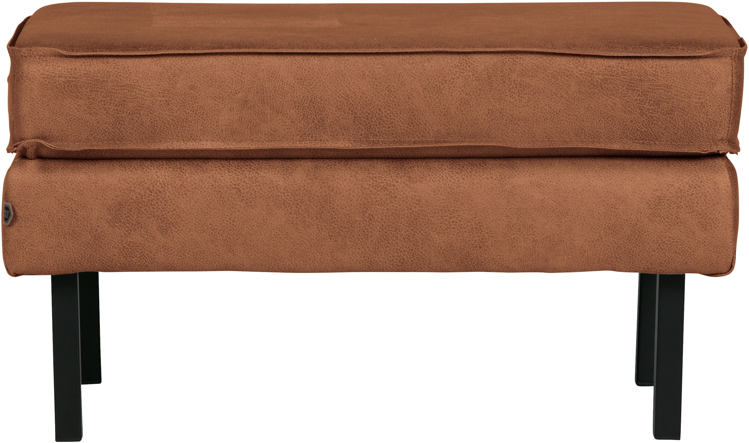 WOOOD Fusshocker »Rodeo mit Kunstleder-Kombination und Metallgestell B84 x T54 x H45 cm« Hohe Verschleissfestigkeit, Tragkraft 100 kg, einfach zu montieren