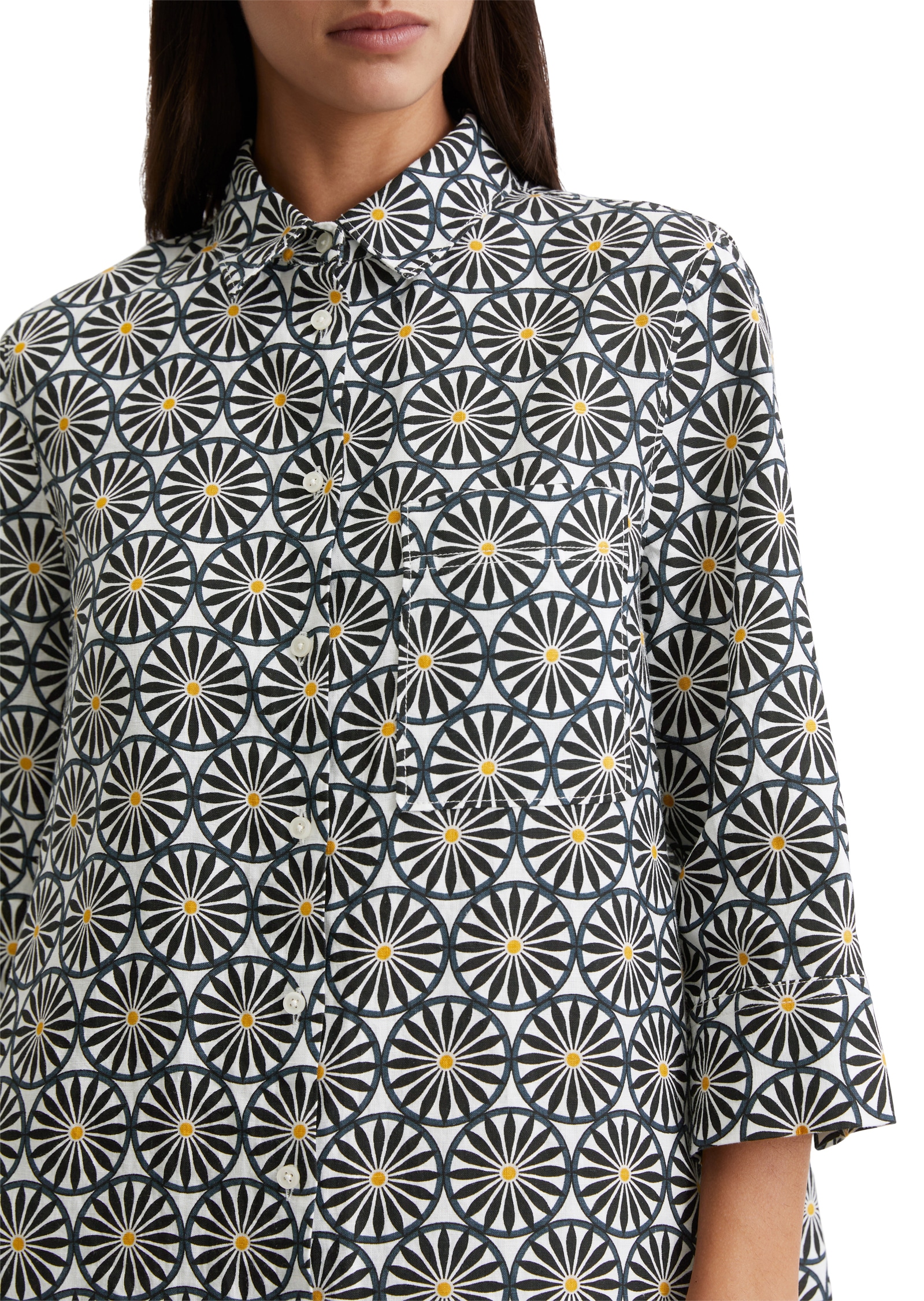 Marc O'Polo Hemdblusenkleid, mit Printmuster