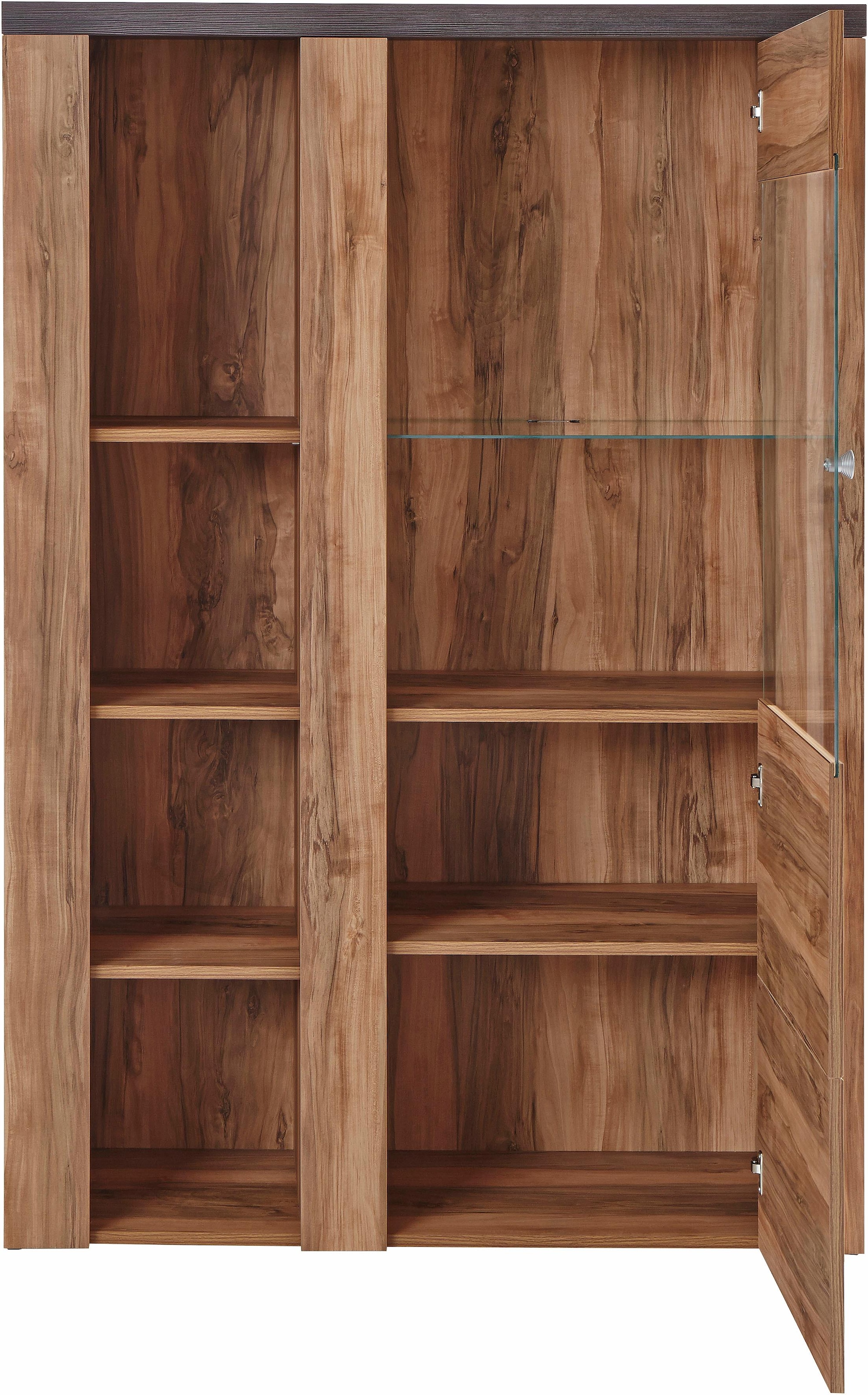 GOODproduct Vitrines »Larona, zeitlose Glasvitirne, Hochschrank Höhe 145 cm« Stauraumvitrine mit dekorativer Rahmenoptik,