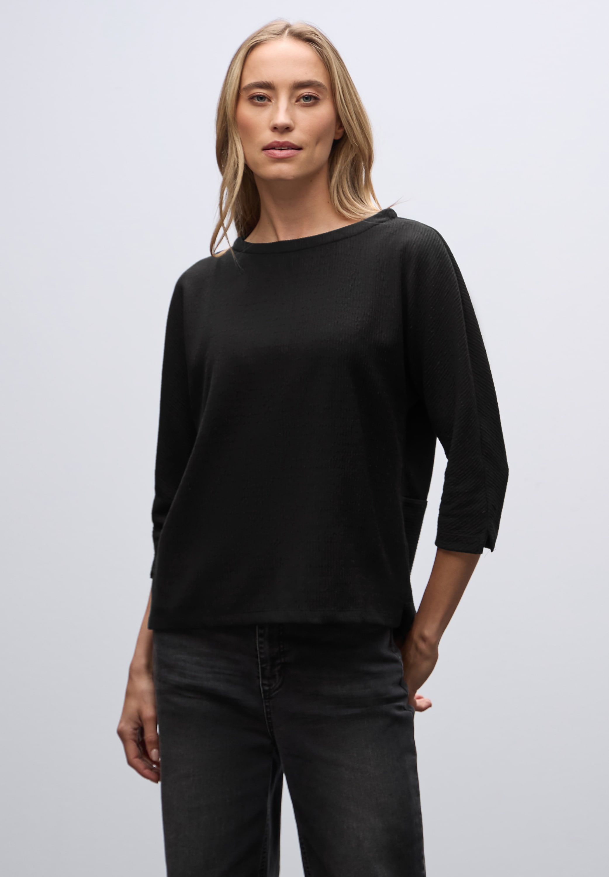 Image of STREET ONE 3/4-Arm-Shirt im Glitzer-Look