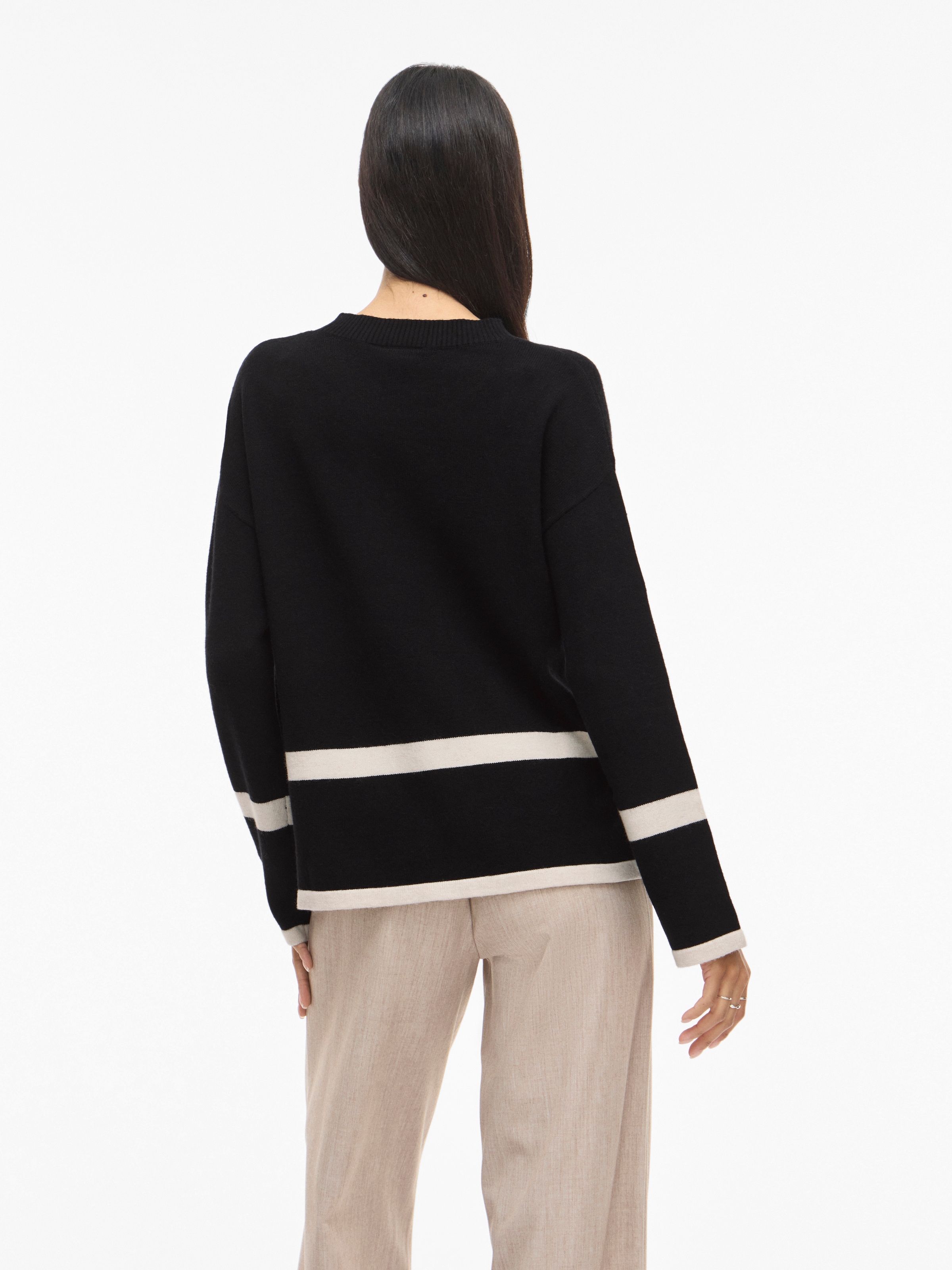 Vila Pull à col rond »VIRIL O-NECK OVERSIZE L/S KNIT TOP- NOOS«