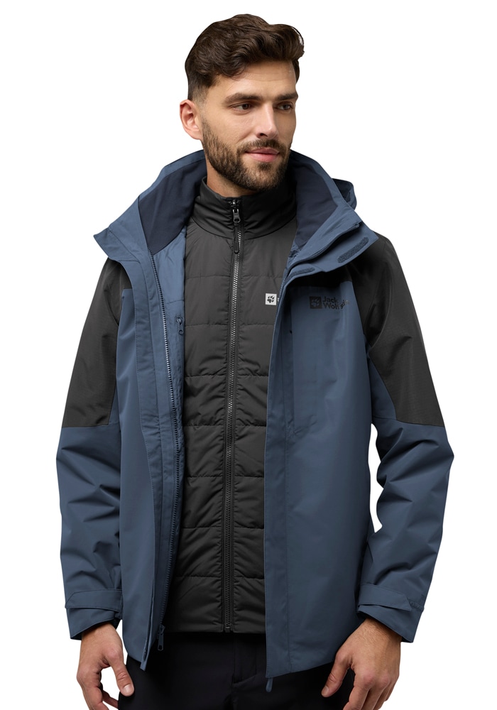 Jack Wolfskin 3-in-1-Funktionsjacke »ROMBERG 3IN1 JKT M« mitKapuze