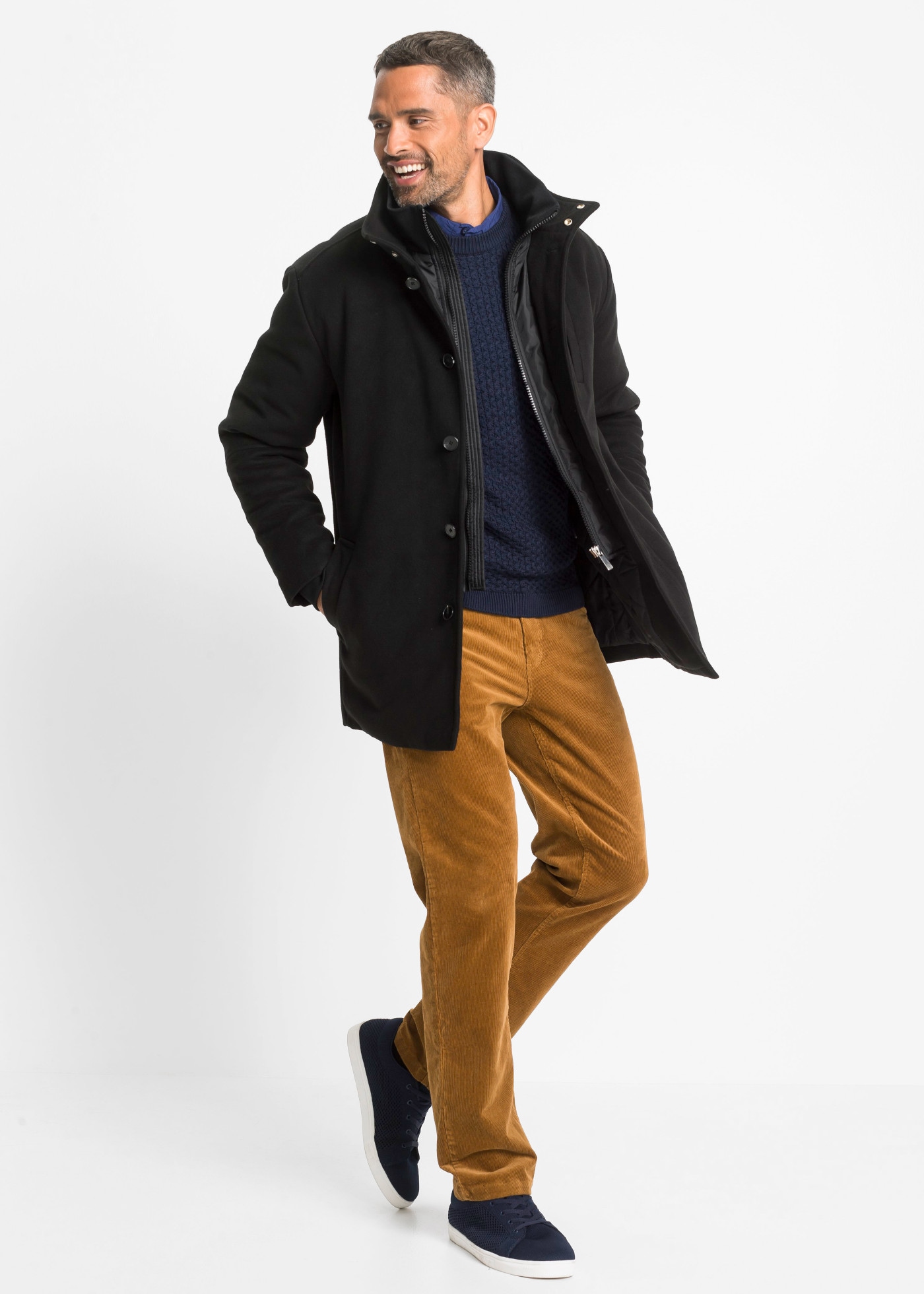 bonprix Outdoorjacke sportive, festliche Ausrichtung, Regular Fit, mit Stehkragen
