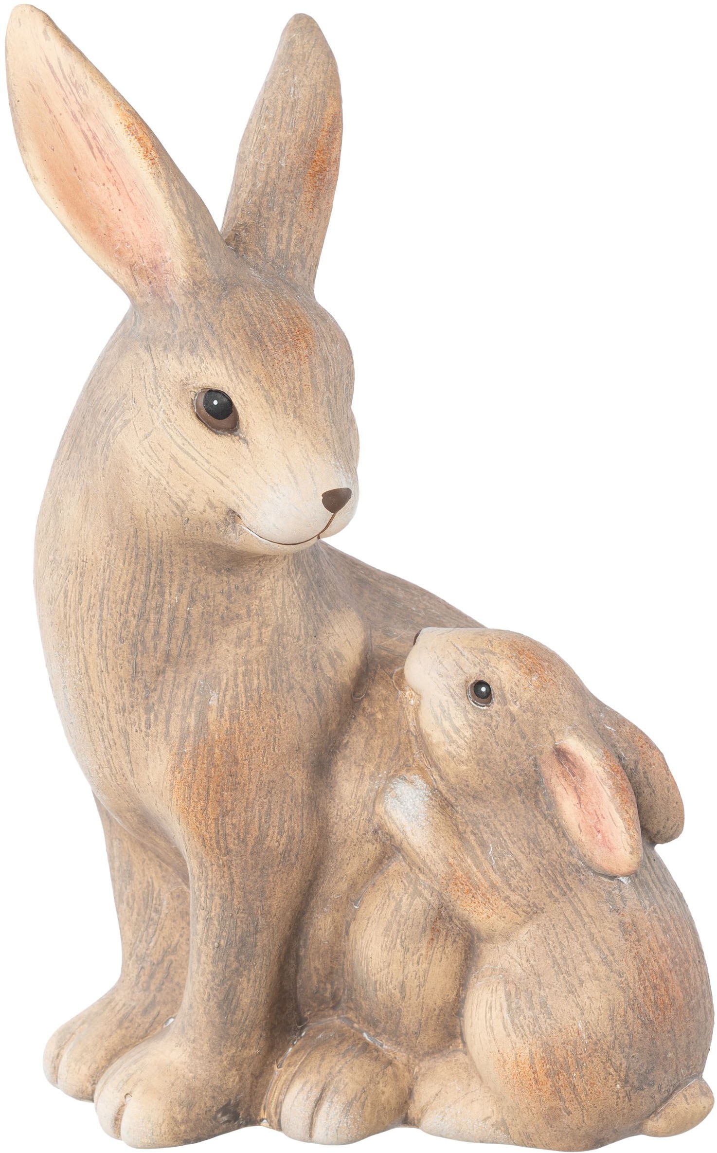 Image of Creativ home Osterhase "Hase mit Kind" mit niedlichen Gesichtern