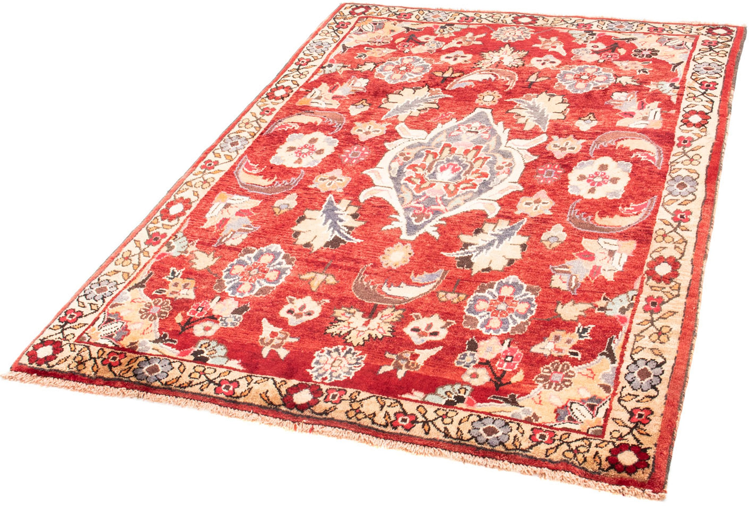 Image of morgenland Orientteppich »Perser - Nomadic - 160 x 120 cm - hellrot«, rechteckig, 10 mm Höhe, Wohnzimmer, Handgeknüpft, Einzelstück mit Zertifikat bei Ackermann Versand Schweiz