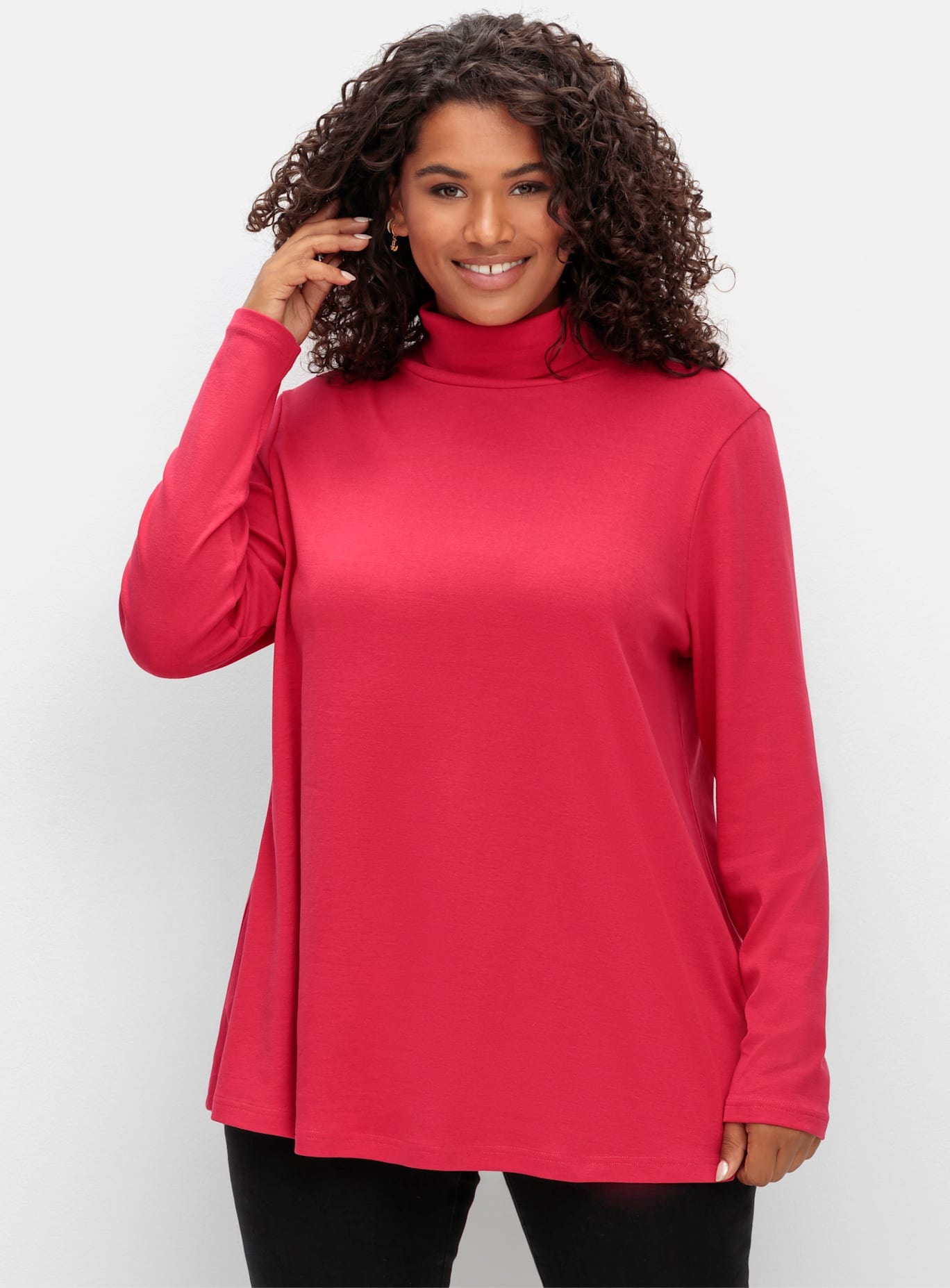 Sheego Langarmshirt »Rollkragen-Shirt«, (1 tlg.)