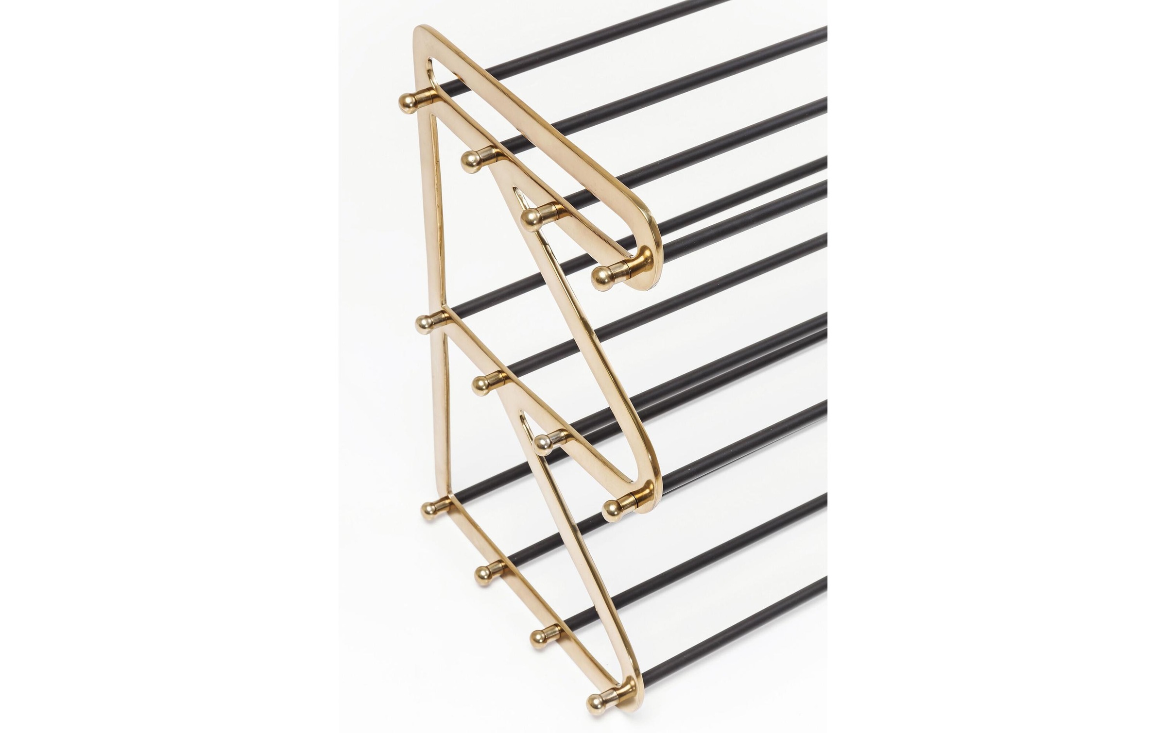 Kare Design Schuhregal »Walk Big 84 x 55 cm, Goldfarben/Schwarz«