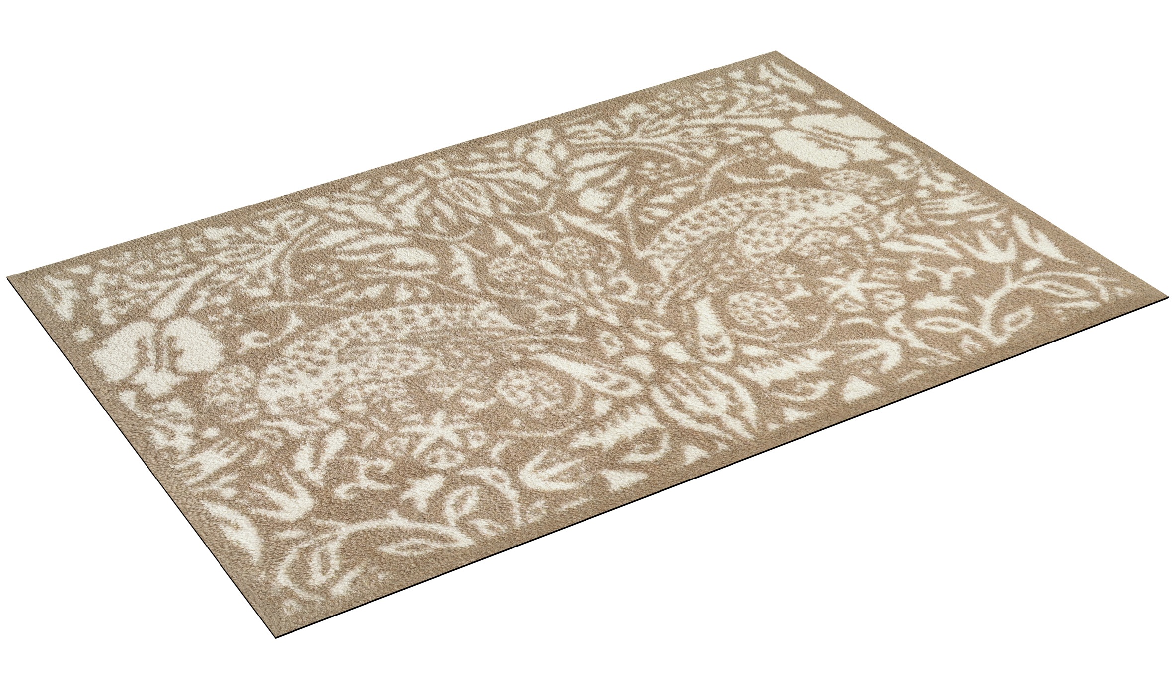 Turtle Mat Tapis de sol »Pure Strawberry Thief Natural« Rectangulaire 9 mm Höhe