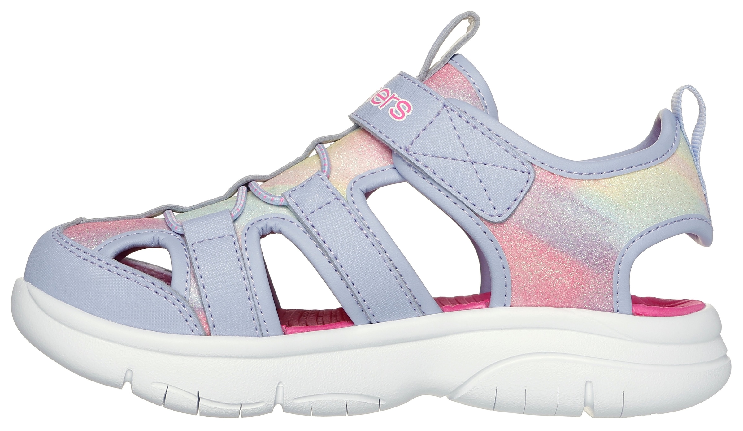 Skechers Sandale »FLEX SPLASH DAYLIGHT SHIMMER«  Klettschuh mit Glitzer , Grössenschablone zum Download