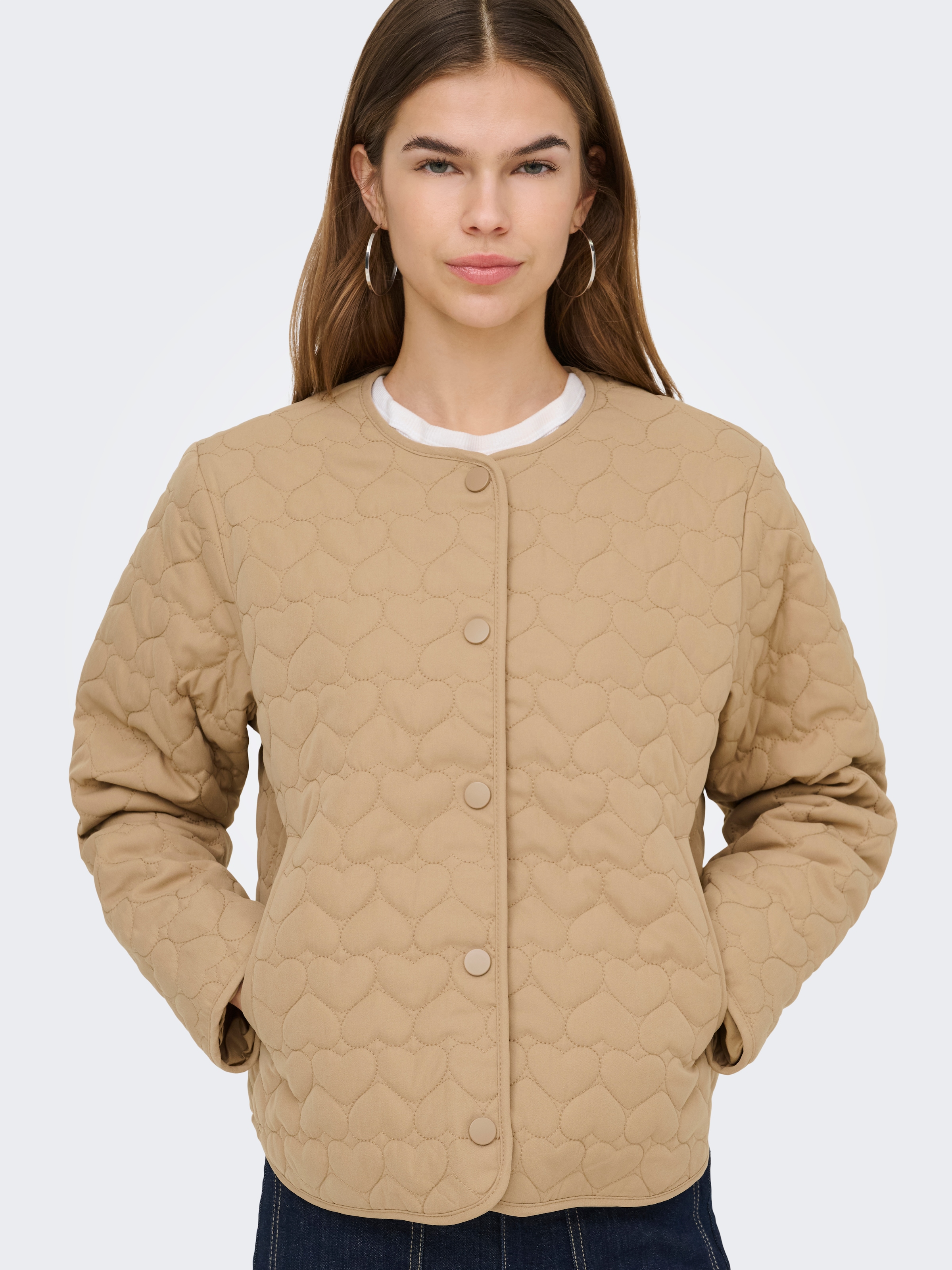 ONLY Steppjacke »ONLHEART LIFE QUILTED JACKET NOOS OTW« mit Steppmuster in Herzchenform