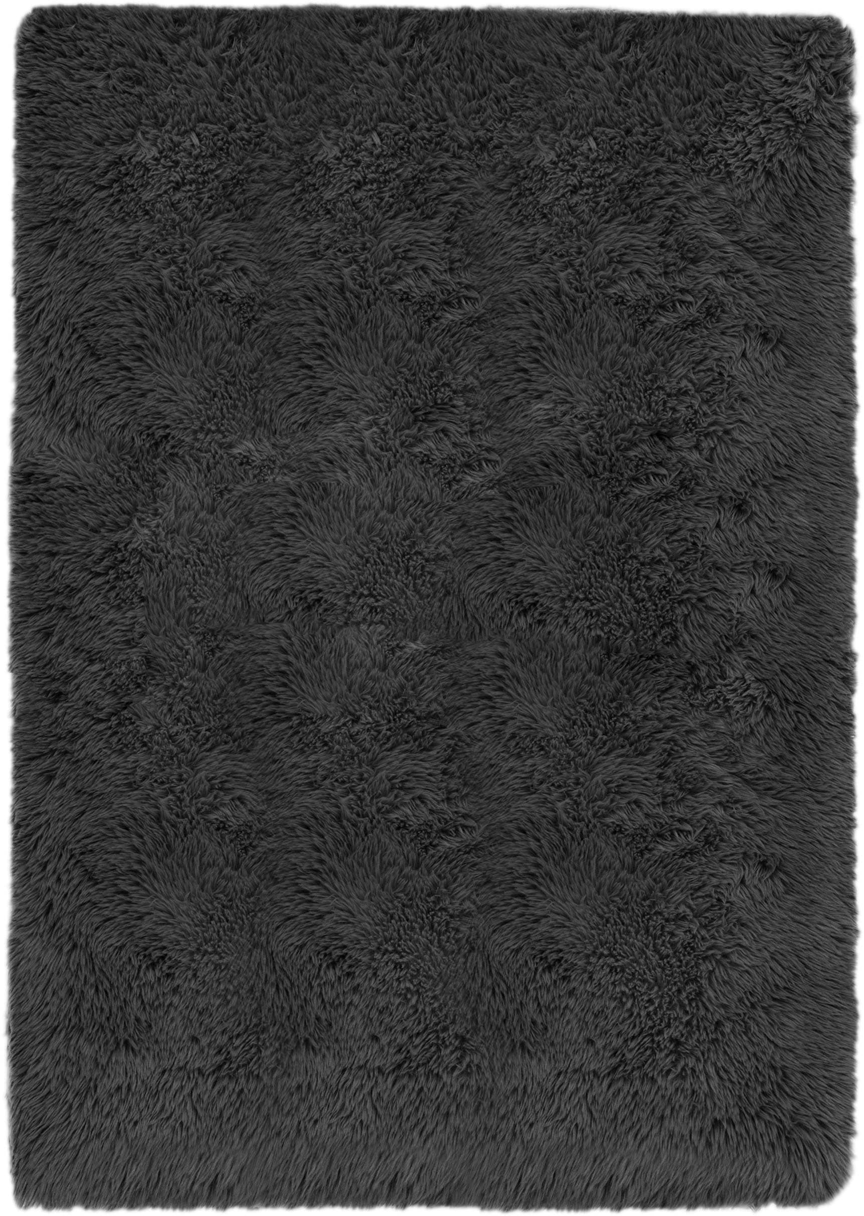 my home Hochflor-Teppich »Silky, besonders weich und kuschelig, sehr dichte Qualität«, rechteckig, 33 mm Höhe, rutschhemmend beschichtet, waschbar, uni, Wohnzimmer, Schlafzimmer
