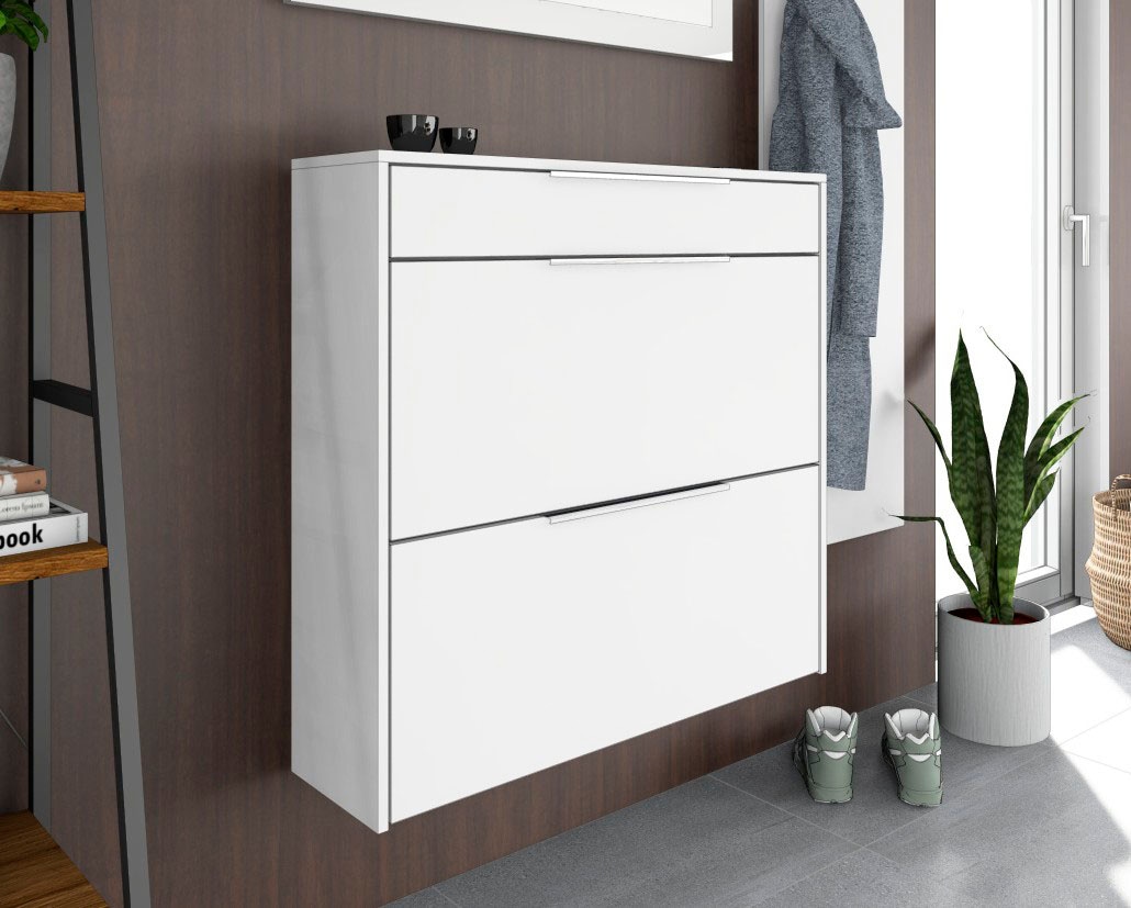 borchardt Möbel Armoire à chaussures »Oliva« Largeur 89 cm, suspendu, avec 2 tambours doubles et 1 tiroir