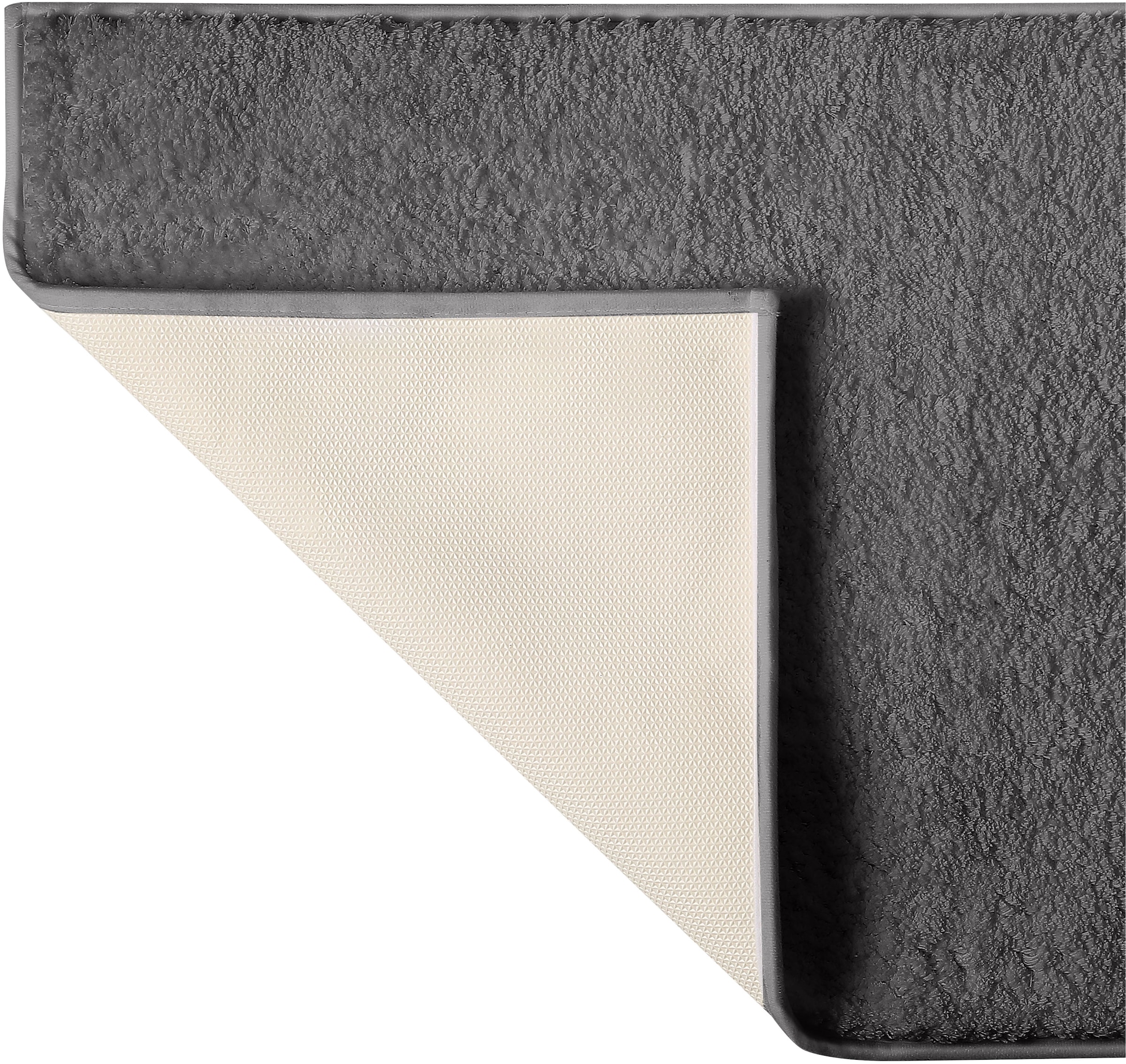 my home Badematte »Juna, Badteppich«, rutschhemmend beschichtet, fussbodenheizungsgeeignet-strapazierfähig, besonders weich, Badematten, unifarben