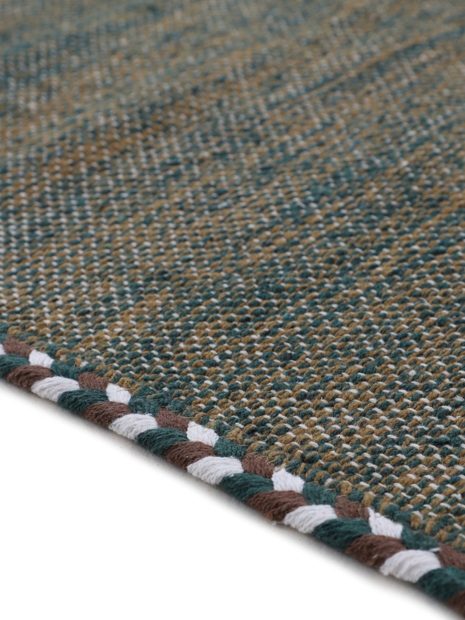 carpetfine Teppich »Kelim Azizi«, rechteckig, 5 mm Höhe, Baumwolle, Wendeteppich mit Fransen, Wohnzimmer