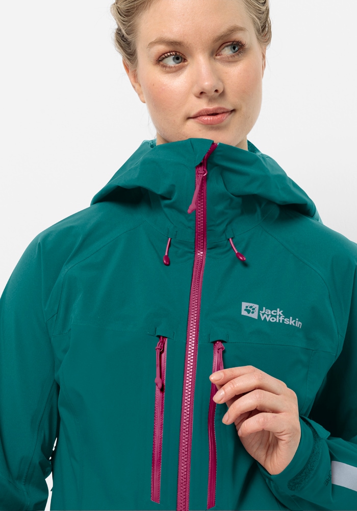 Jack Wolfskin Fahrradjacke »MOROBBIA 3L JKT W«, mit Kapuze