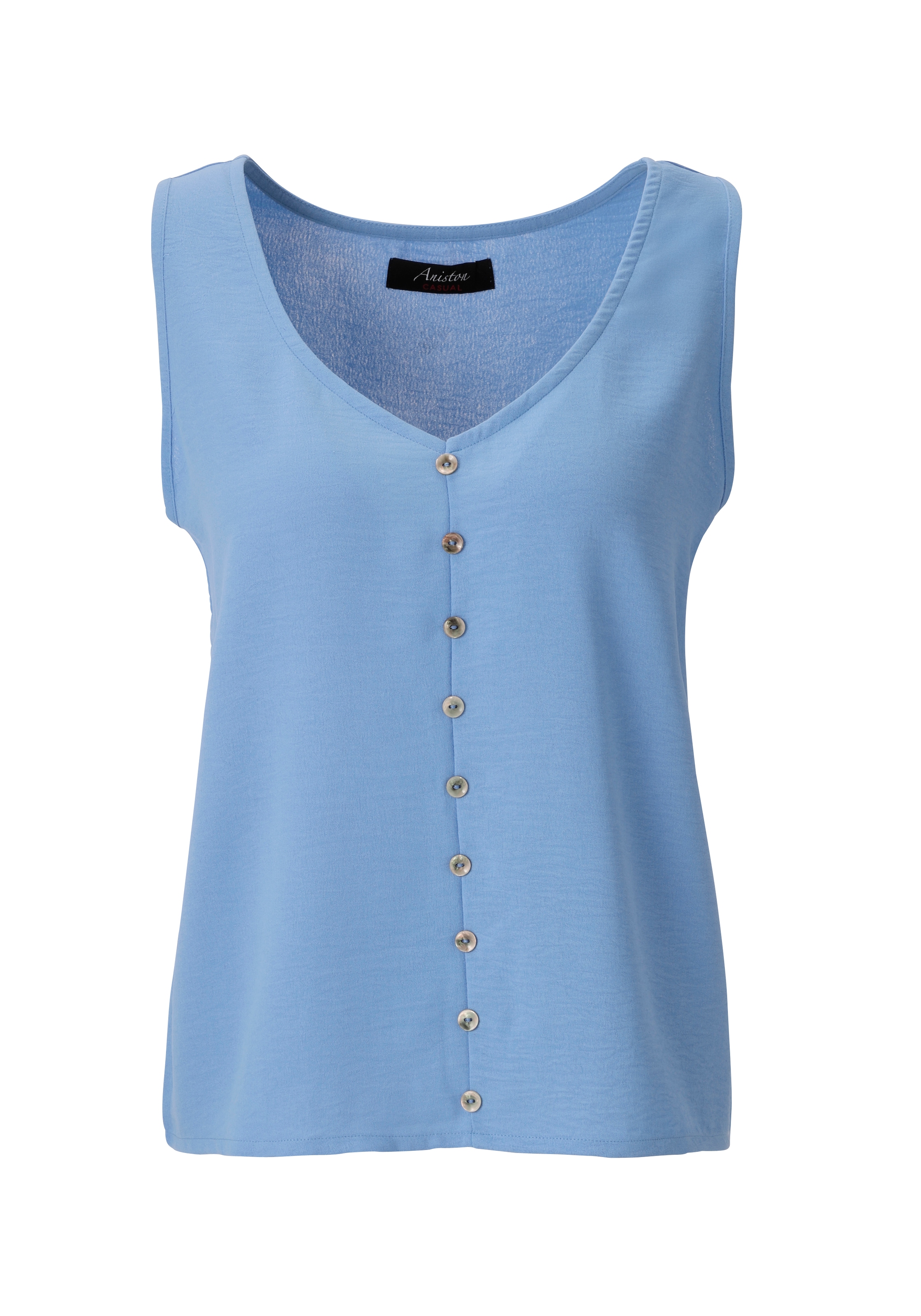 Aniston CASUAL Top chemisier in Leinen-Optik