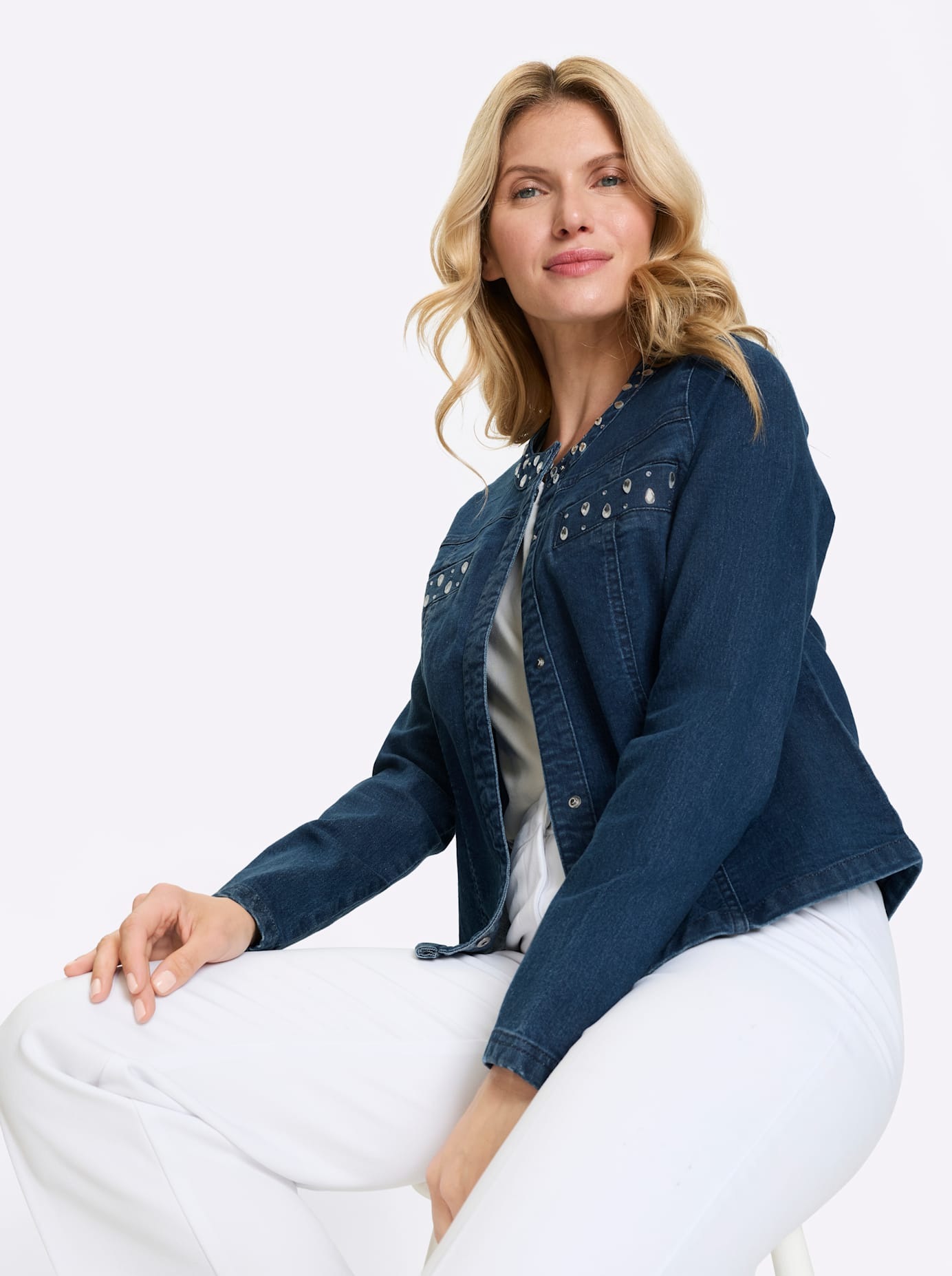 Classic Basics Jeansjacke ohne Kapuze