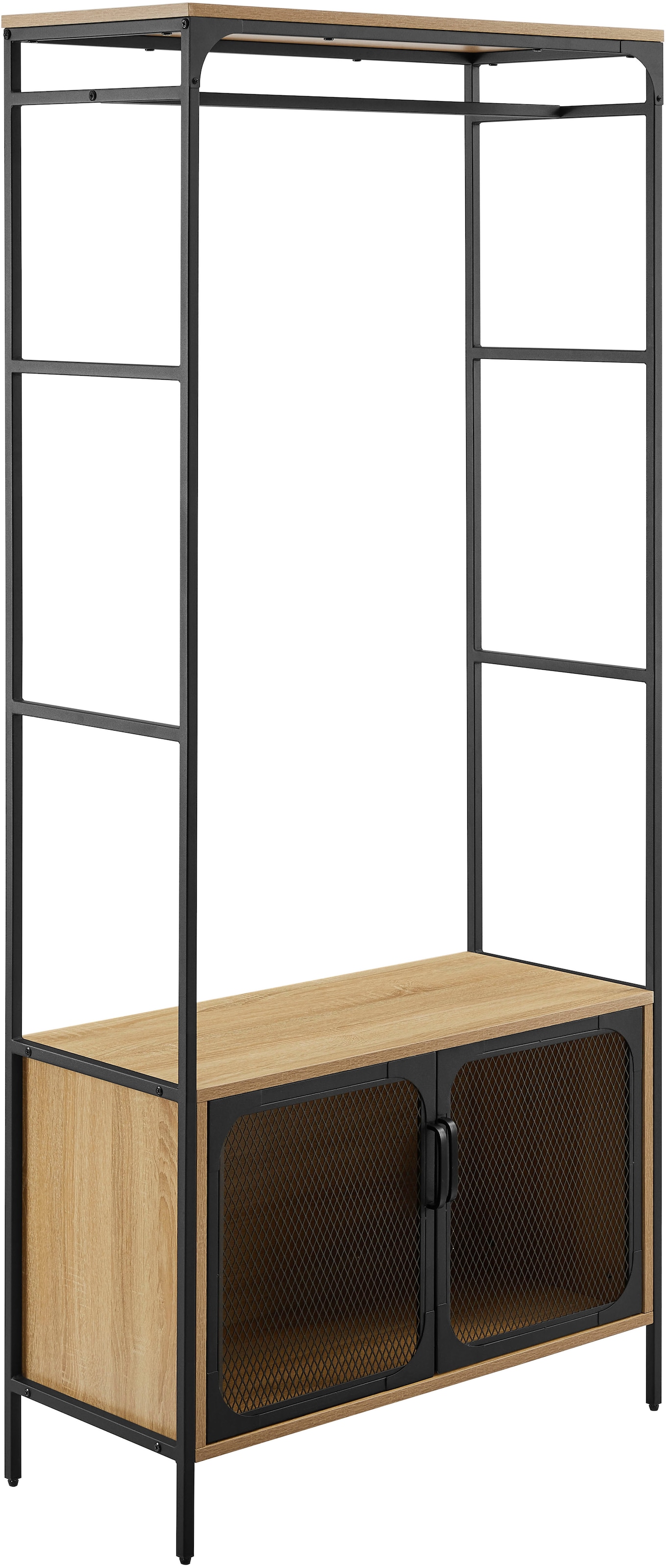 GOODproduct Regal »Amance« robust, natürliche Materialien, Metallgestell, Höhe 177 cm