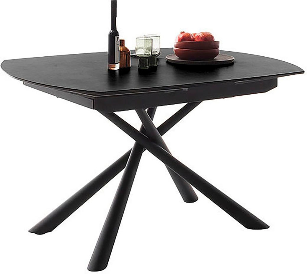 MCA furniture Esstisch »NICOSIA Vierfusstisch 130-190 cm«, (Einzelstück), Keramik, Metall, Rotationsauszug, ausziehbar, Tischplatte 11 mm