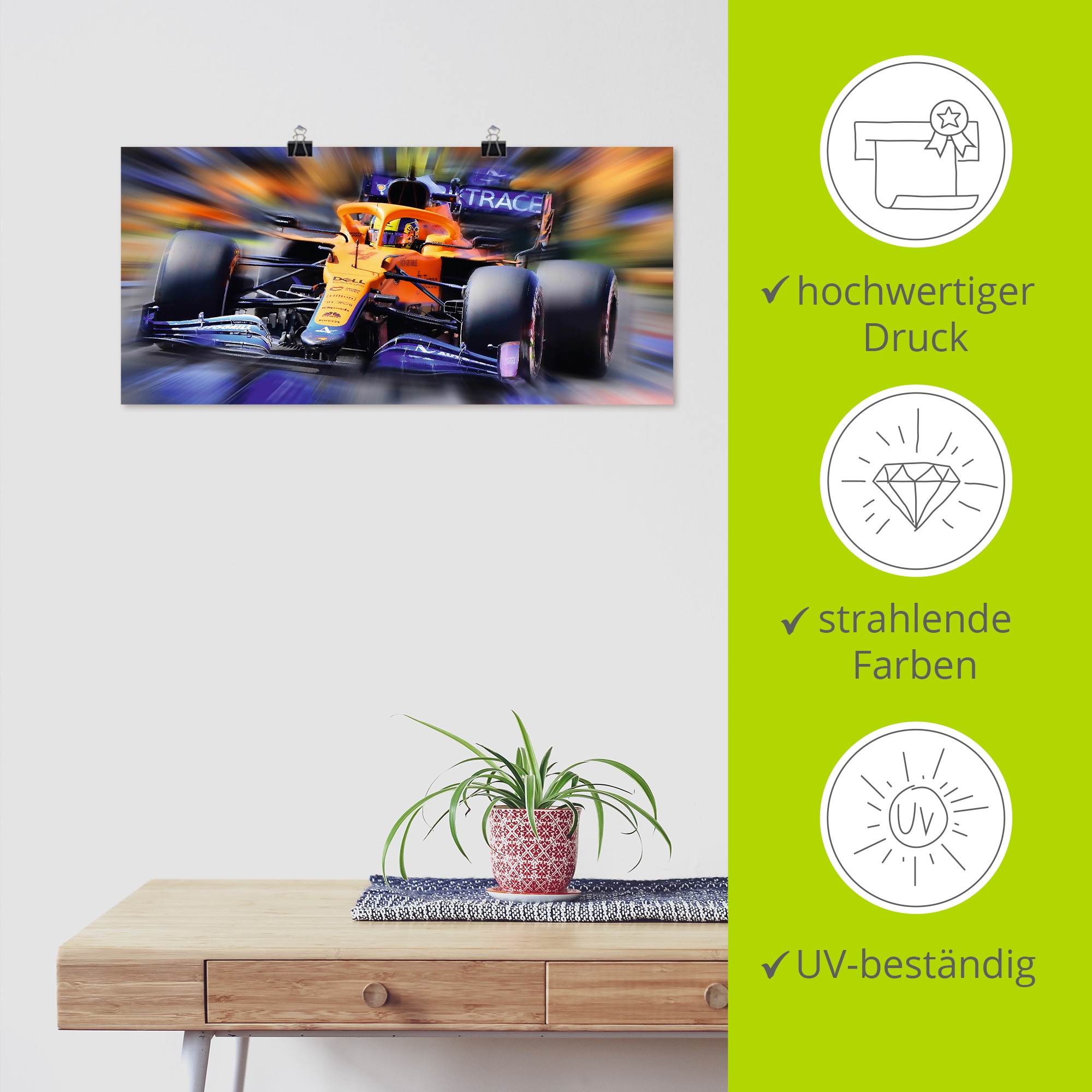 Artland Fresque murale »Papaya zählt !« 1 cuis tlg. als Alubild, Leinwandbild, Poster, Wandaufkleber in verschied. Grössen