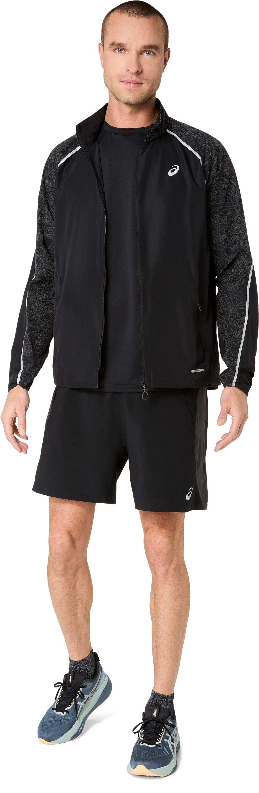 Image of Asics Laufjacke "ROAD LITE-SHOW JACKET" Atmungsaktiv, Reflektierend, Smartphone-Fach