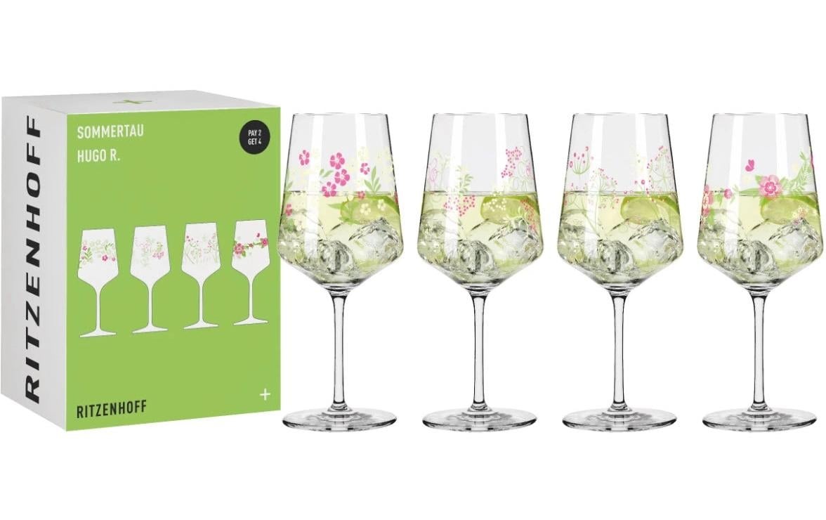 Aperitifglas »Sommertau Hugo 544 ml 4 Stück Transparent«, (4 tlg.)