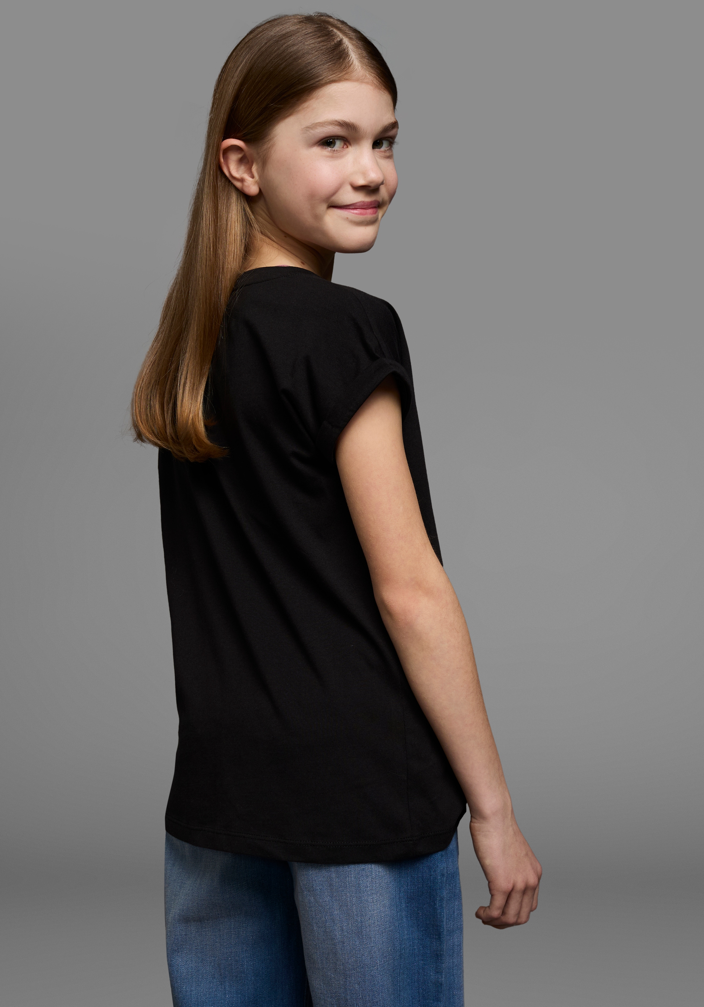 KIDSWORLD T-Shirt »Mit Spruch: I AM UNIQUE«, kurzärmelig, weit geschnitten, bedruckt, Rundhalsausschnitt