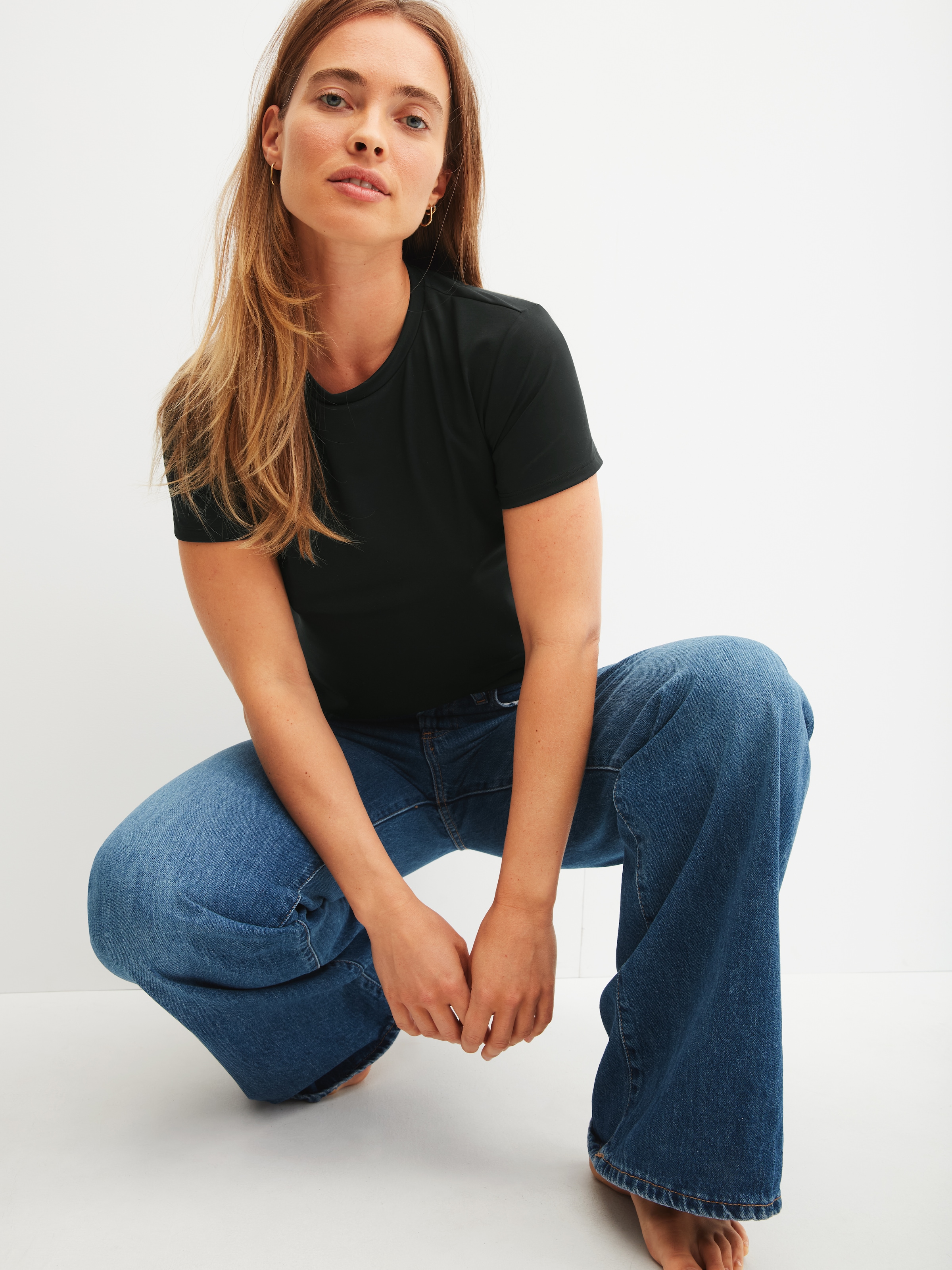 CALIDA T-shirt à manches courtes »Natural Skin« mit Rundhalsausschnitt, Interlock-Qualtiät und kurzem Arm