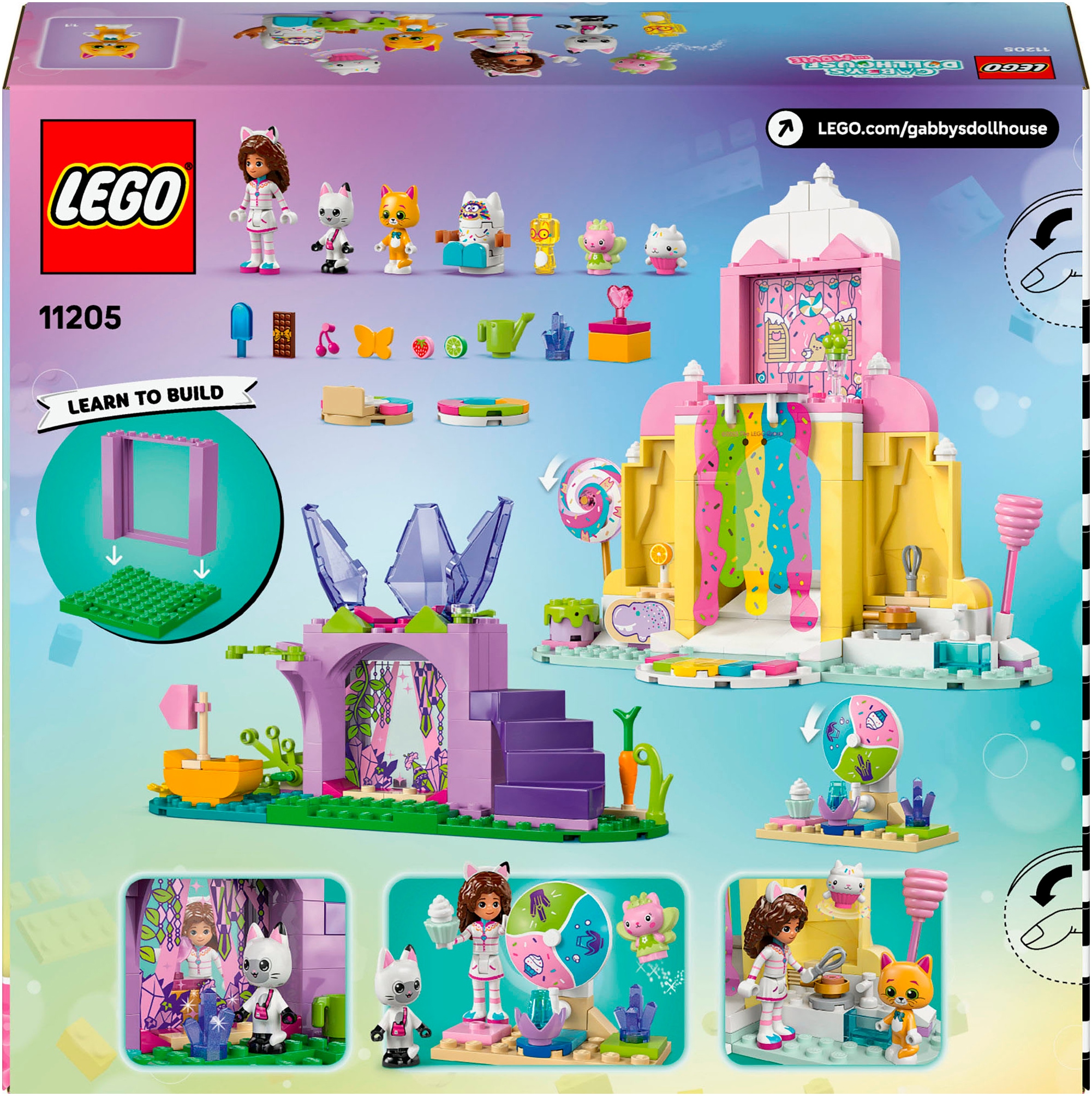 LEGO® Konstruktionsspielsteine »Zuckerguss-Gebirge und Kätzchen-Garten (11205), LEGO Gabby's Dollhouse« Made in Europe