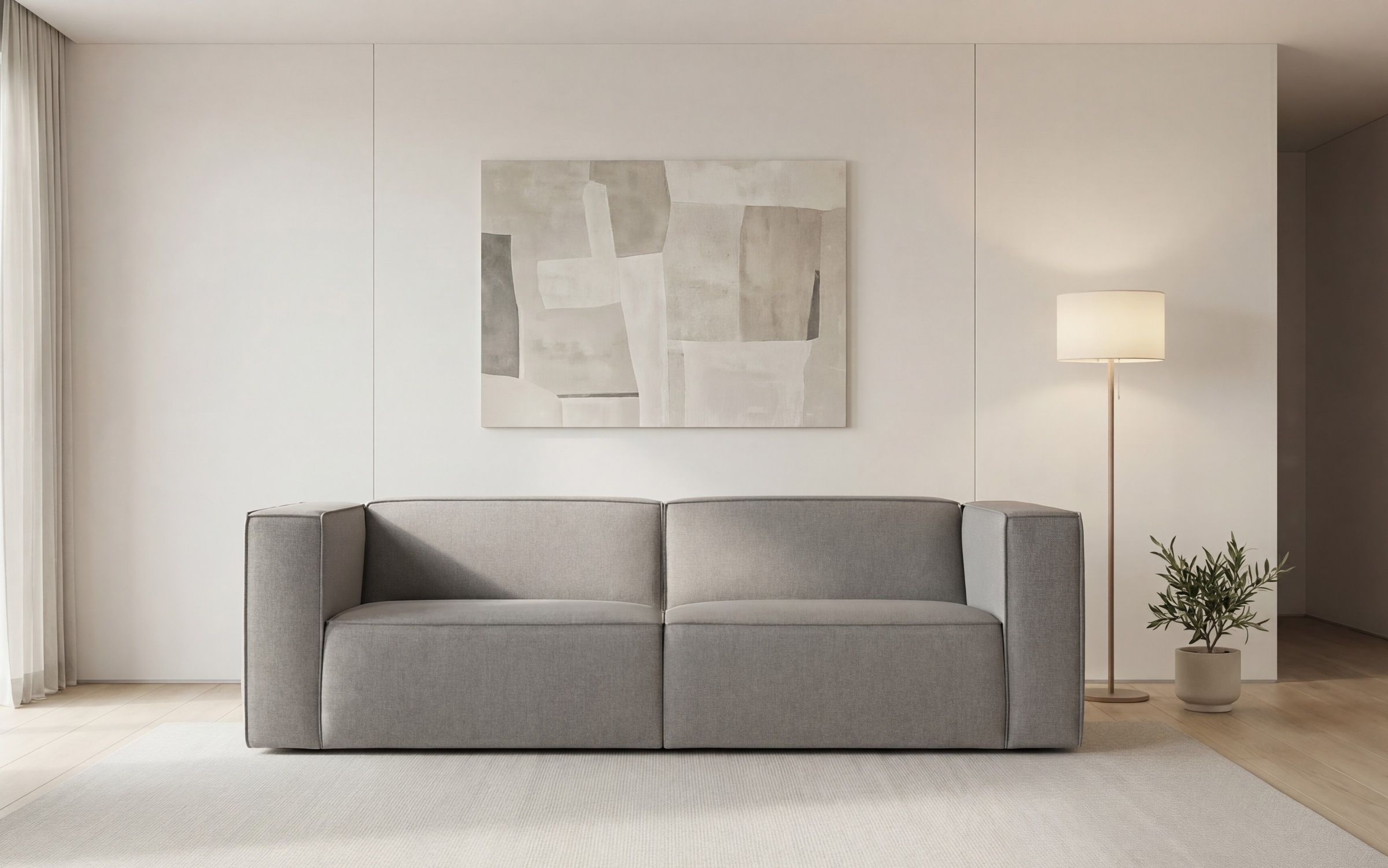 Image of GOODproduct 3-Sitzer "Dalby" extra tiefe Sitzfläche, mit Kedernaht, angenehmer Sitzkomfort