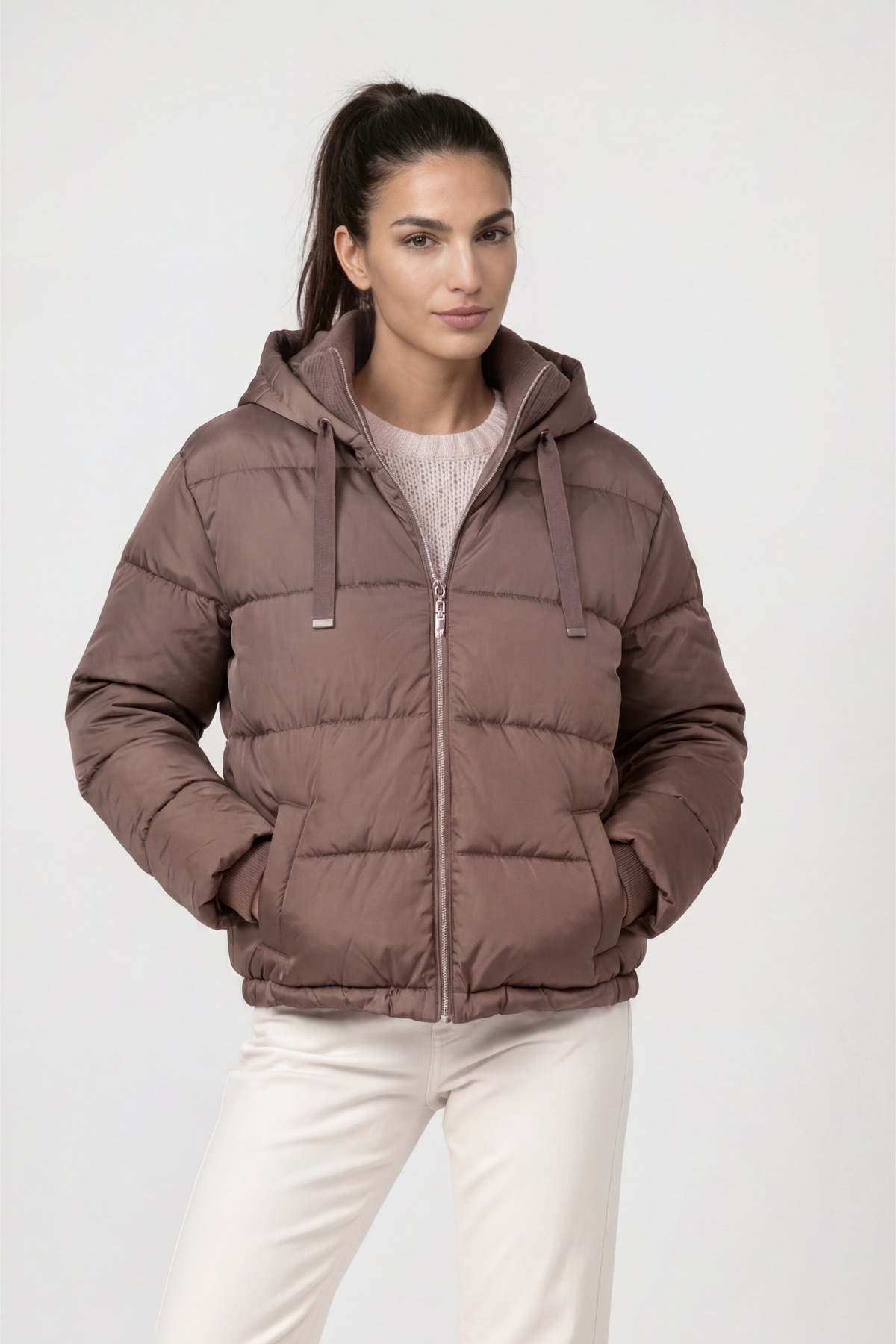 Image of Monari Steppjacke "Jacke Stepp" mit Kapuze Regular fit mit Stehkragen und Kapuze